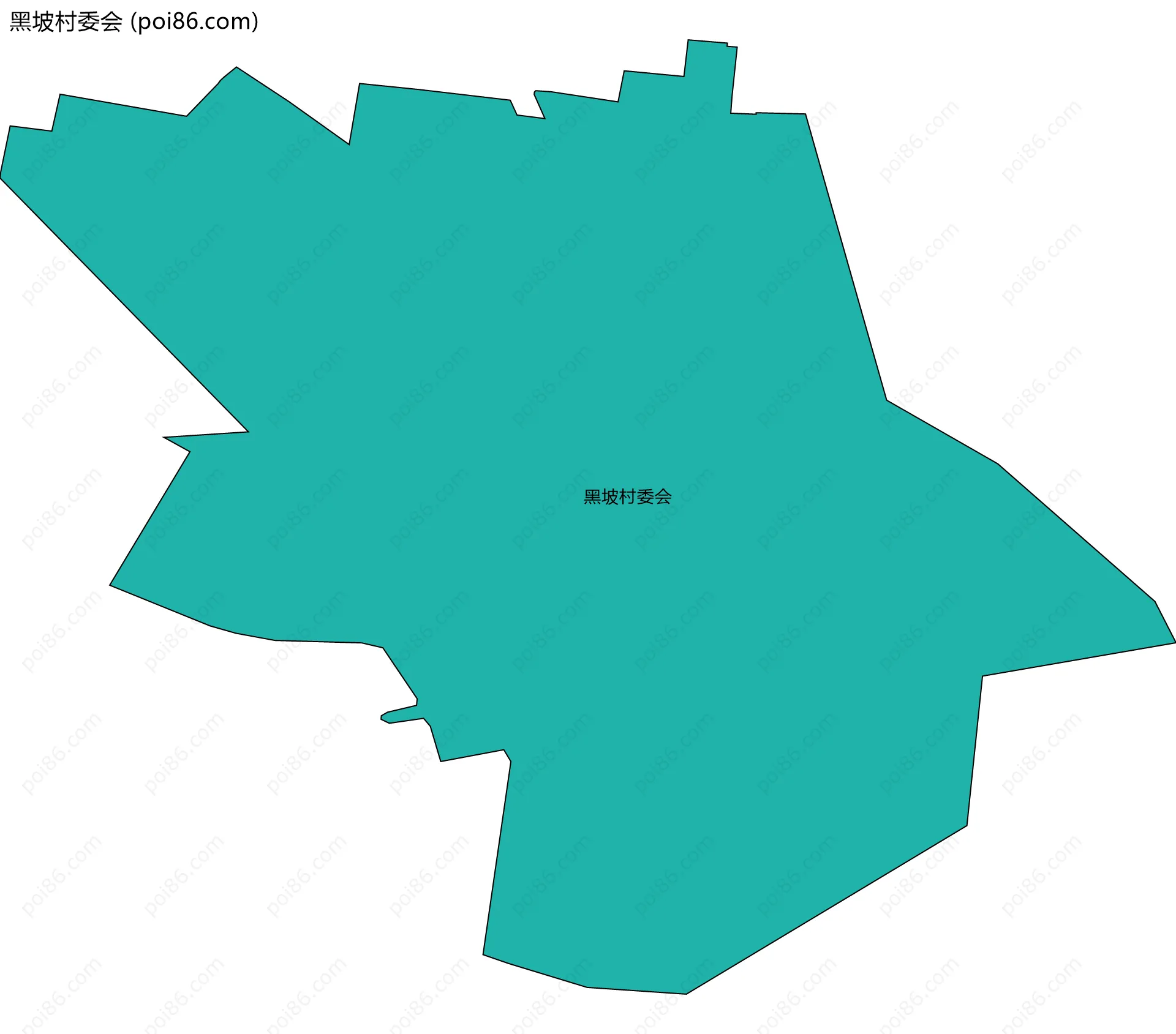 黑坡村委会边界地图