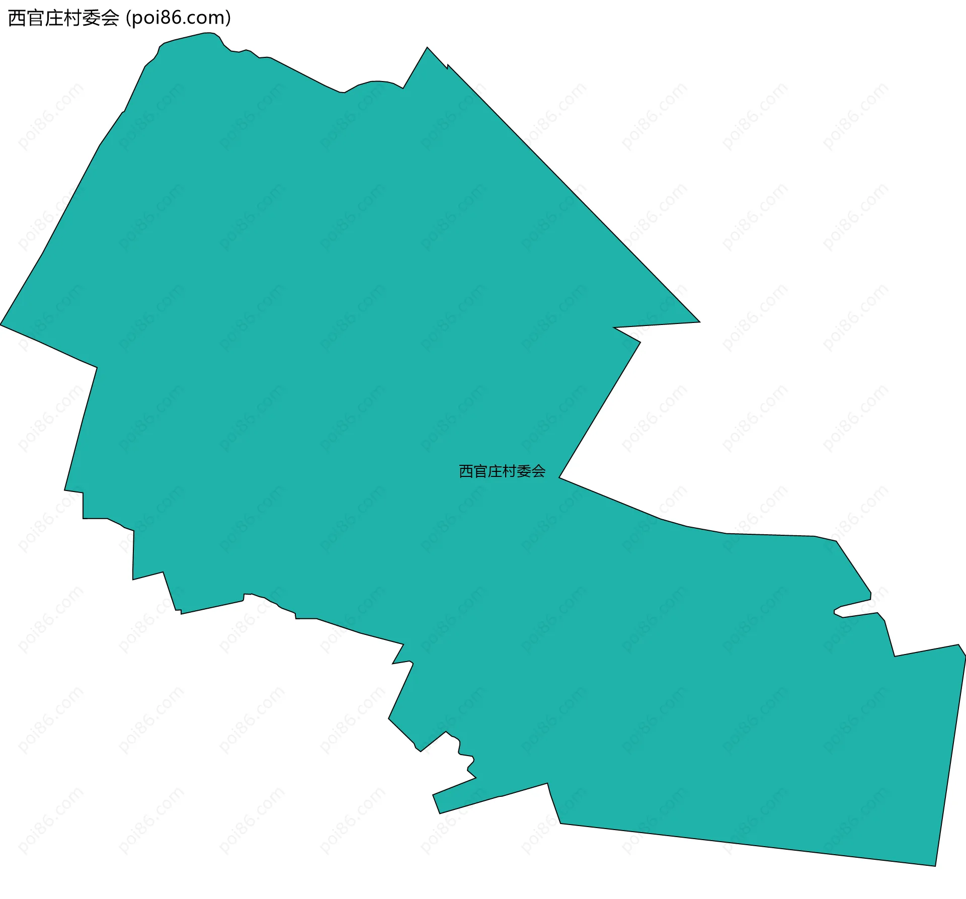 西官庄村委会边界地图