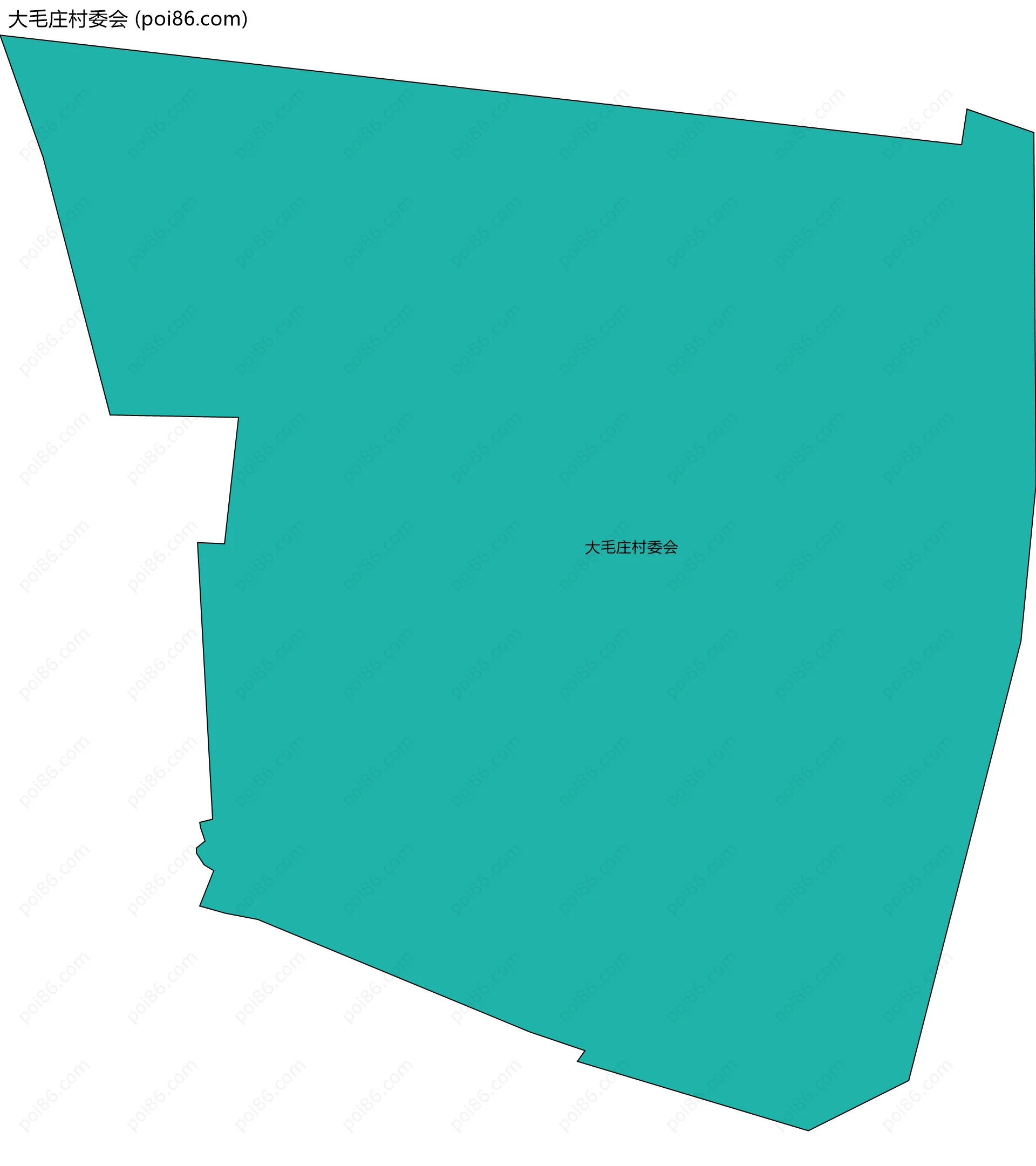 大毛庄村委会边界地图