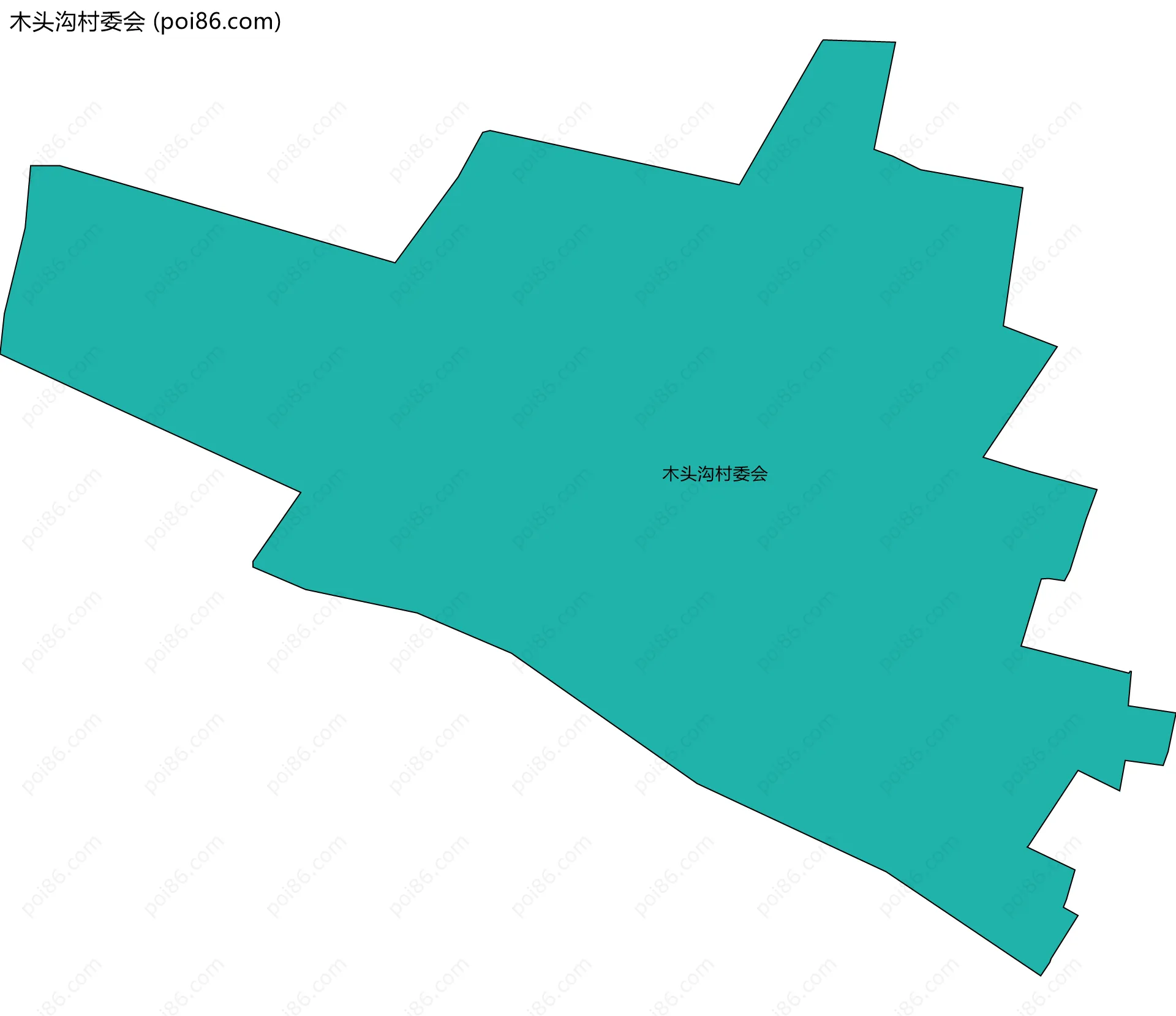 木头沟村委会边界地图