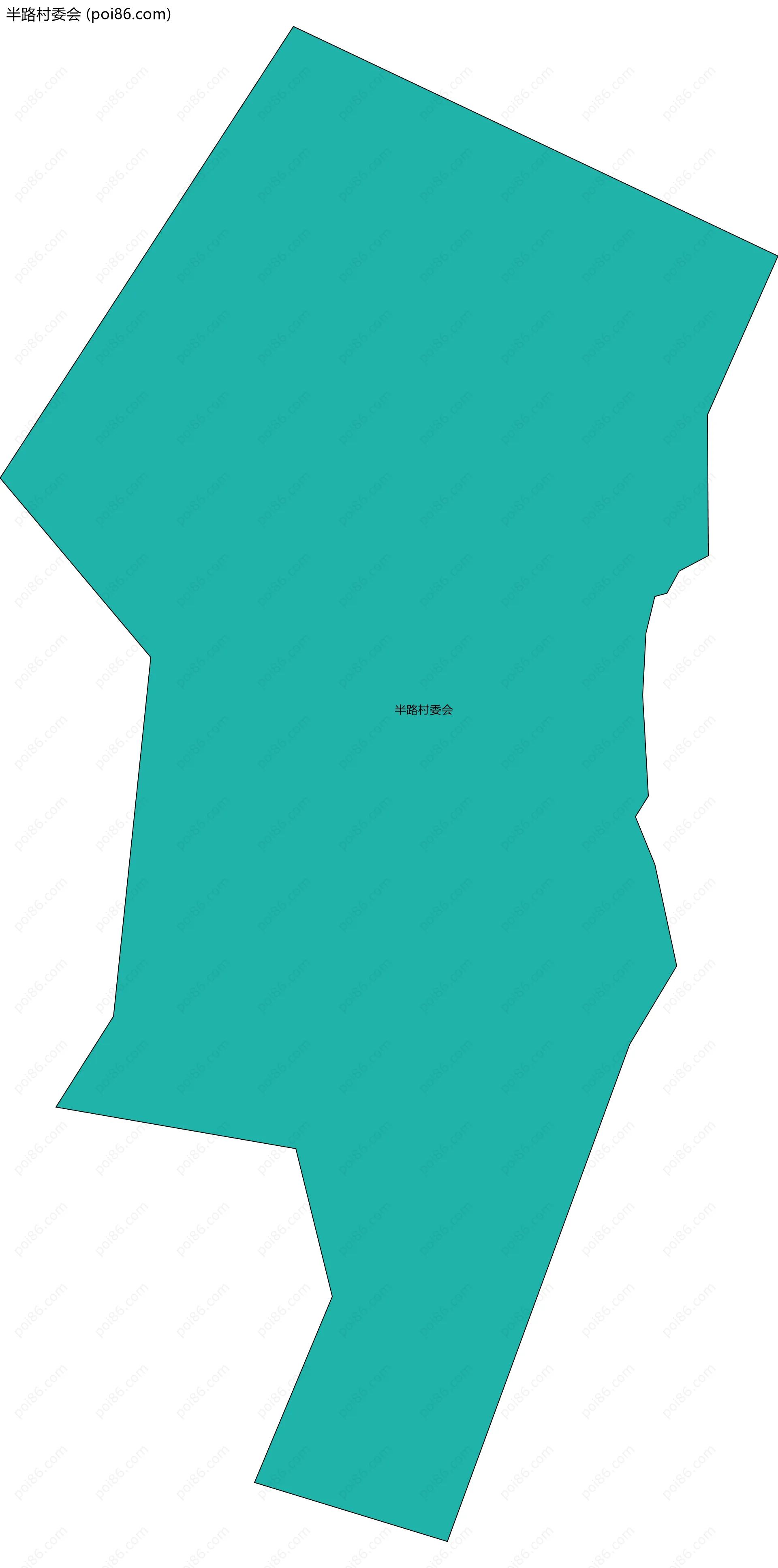 半路村委会边界地图