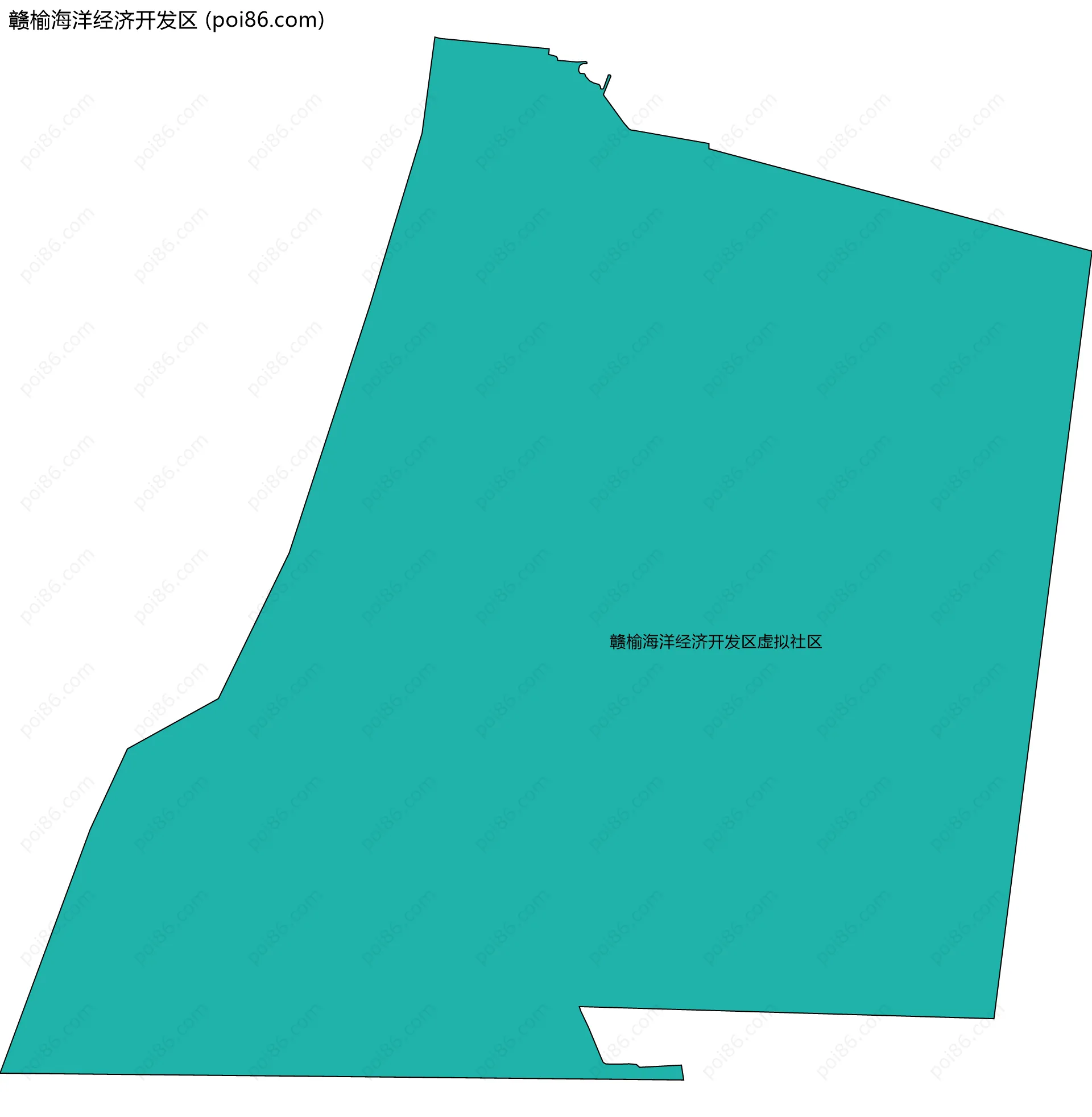 赣榆海洋经济开发区边界地图(五级行政区划)