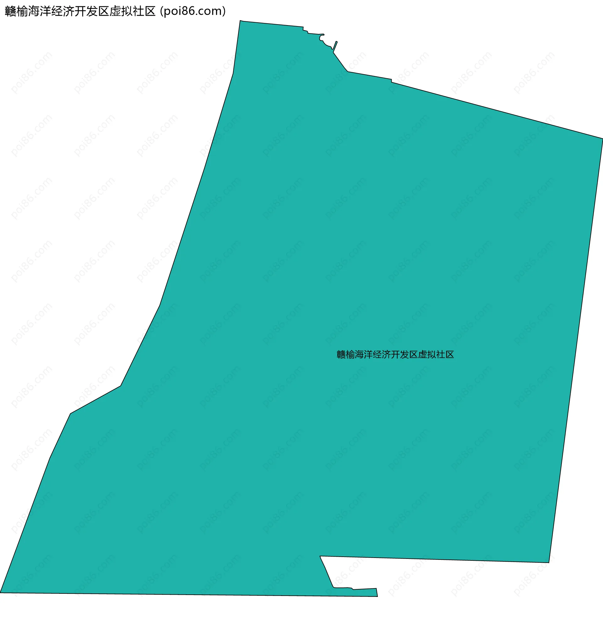 赣榆海洋经济开发区虚拟社区边界地图
