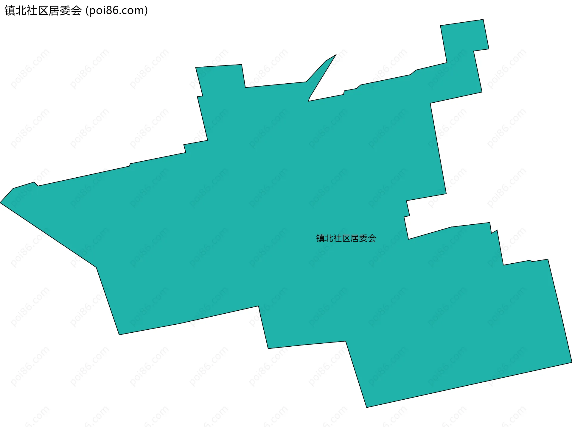 镇北社区居委会边界地图