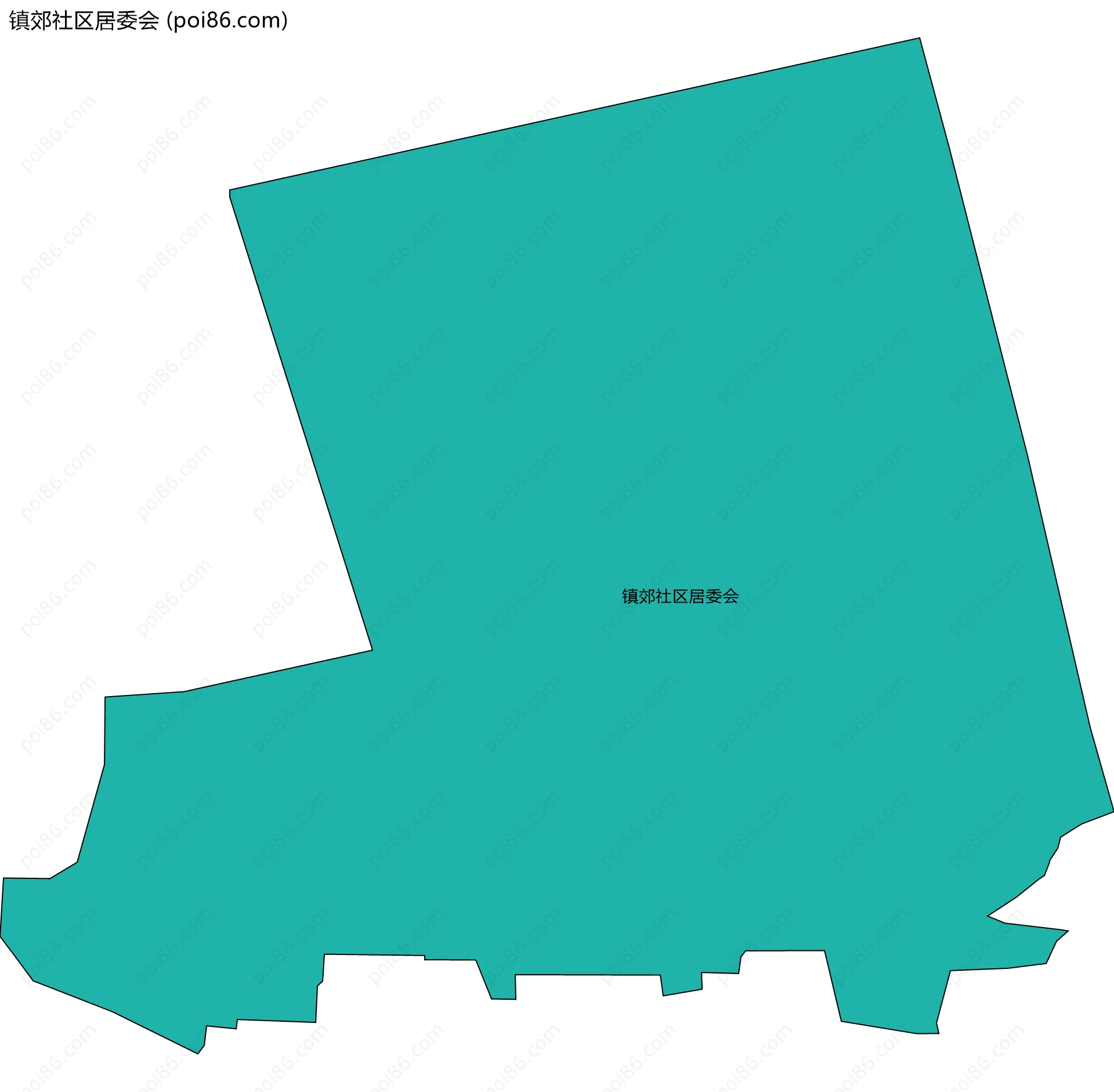 镇郊社区居委会边界地图