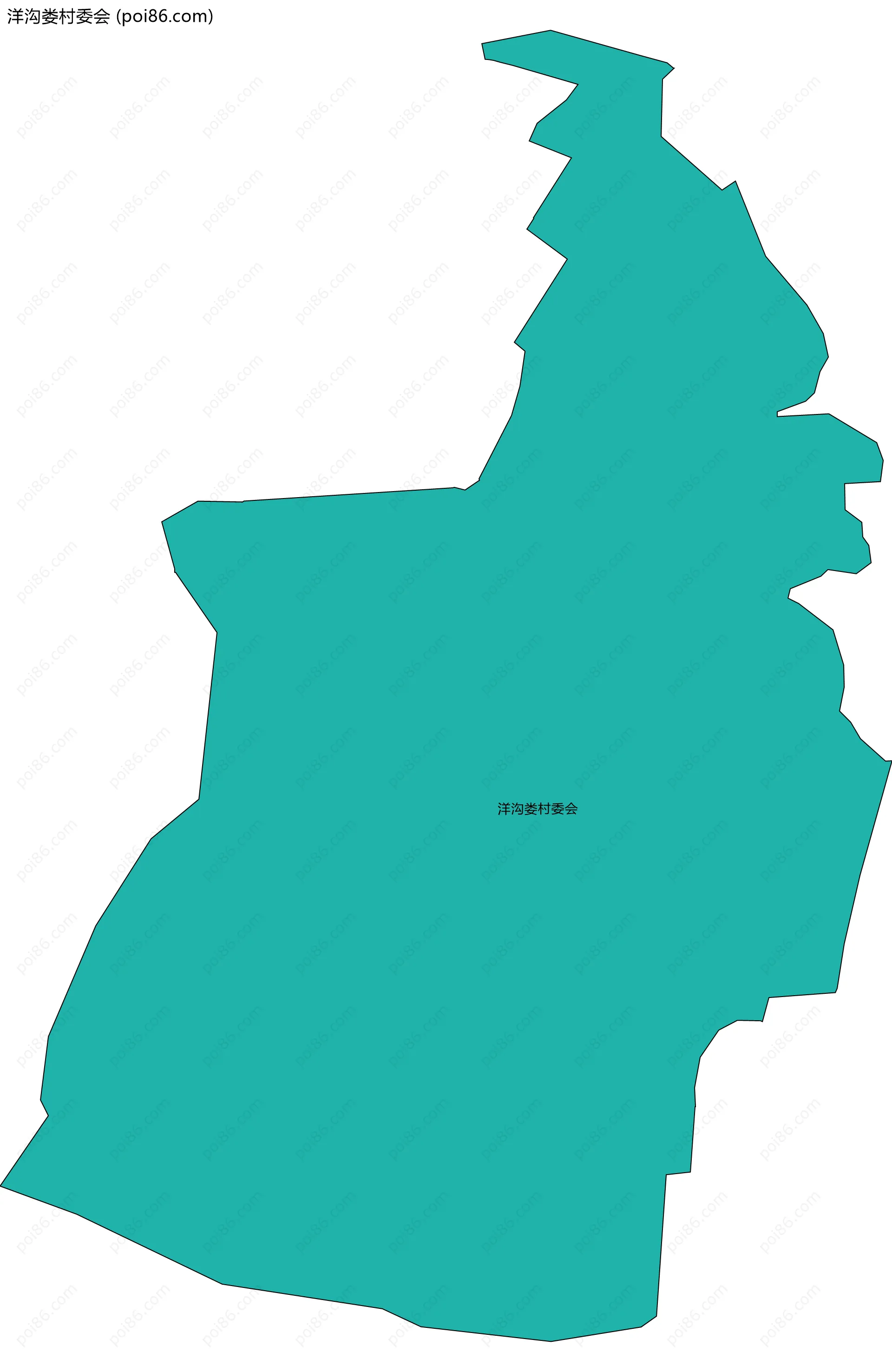 洋沟娄村委会边界地图