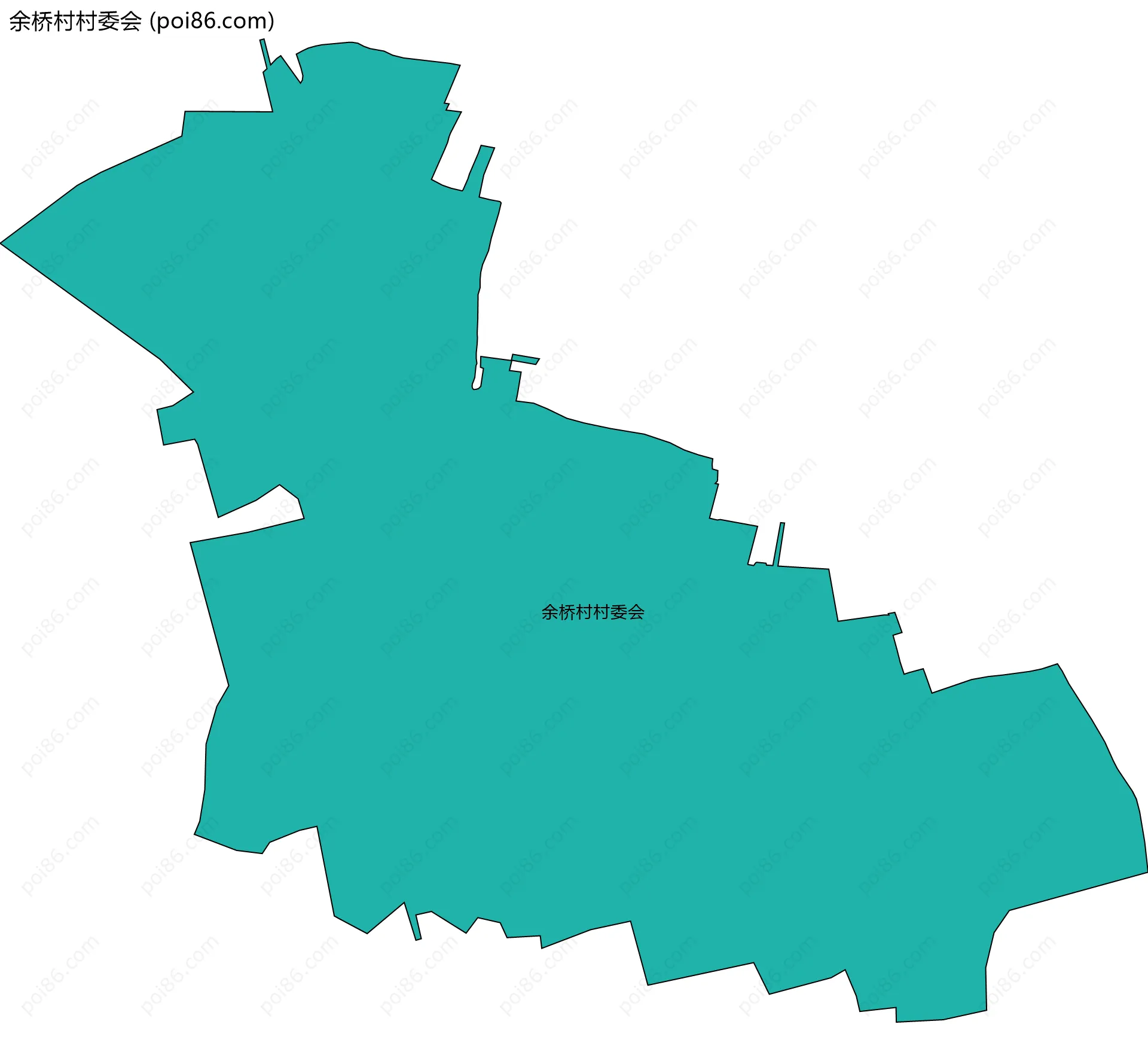 余桥村村委会边界地图