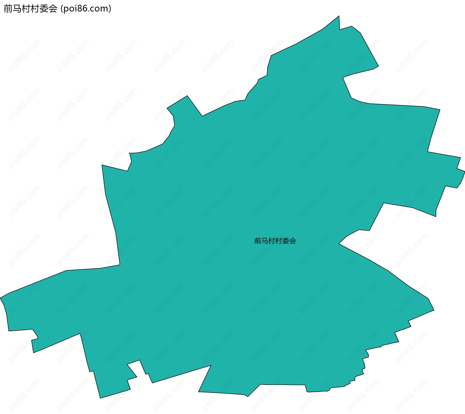 前马村村委会边界地图
