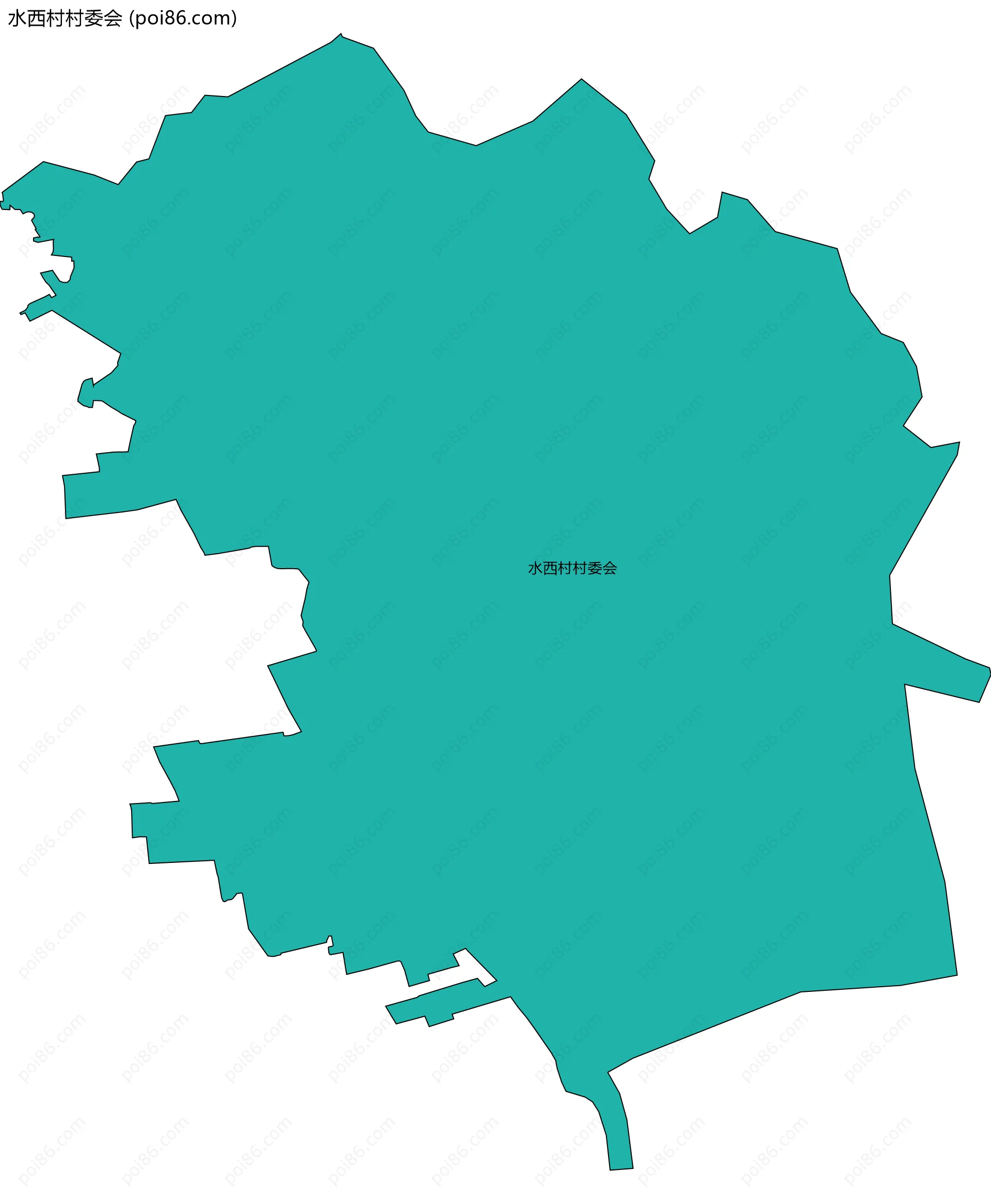 水西村村委会边界地图