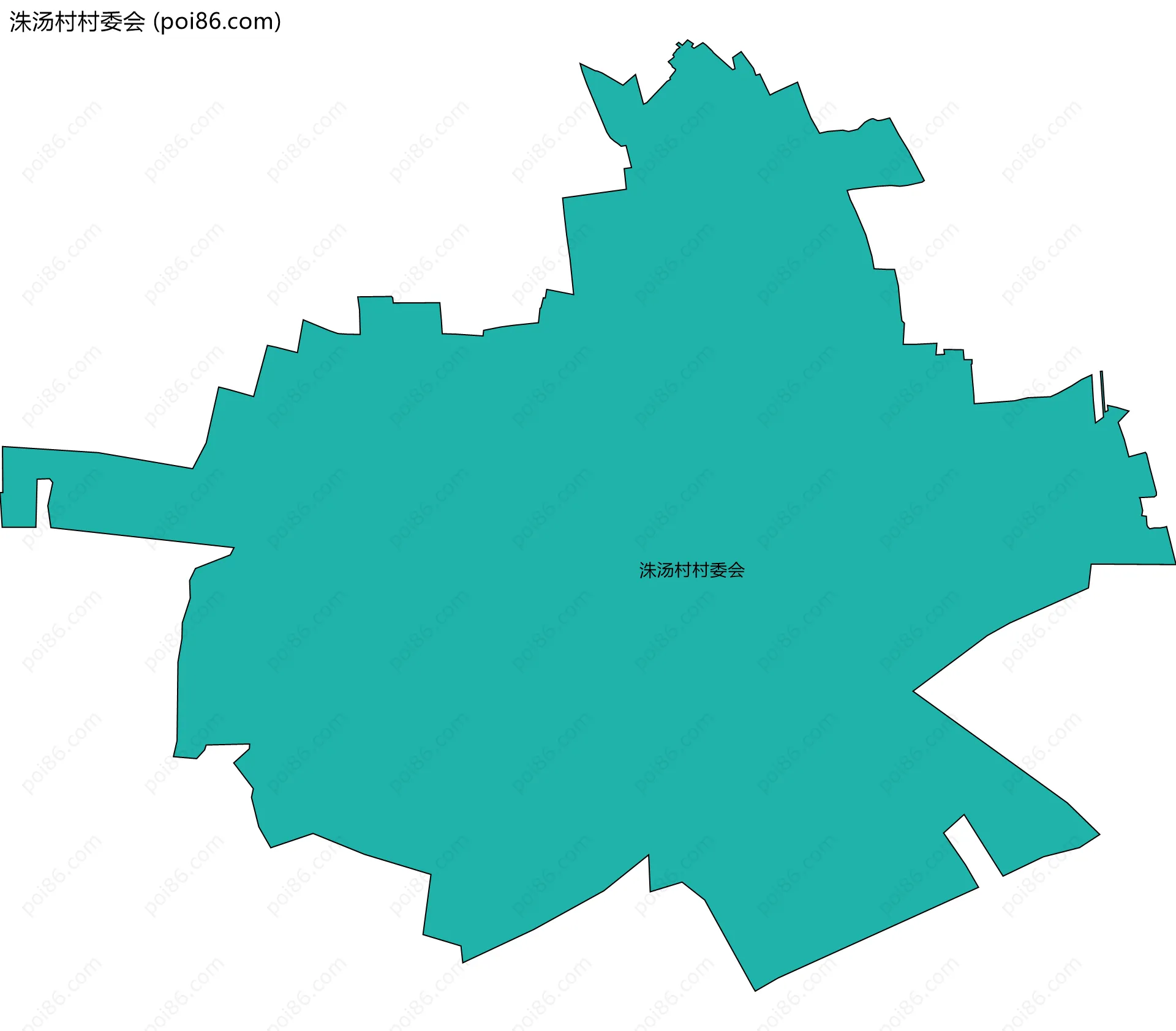 洙汤村村委会边界地图