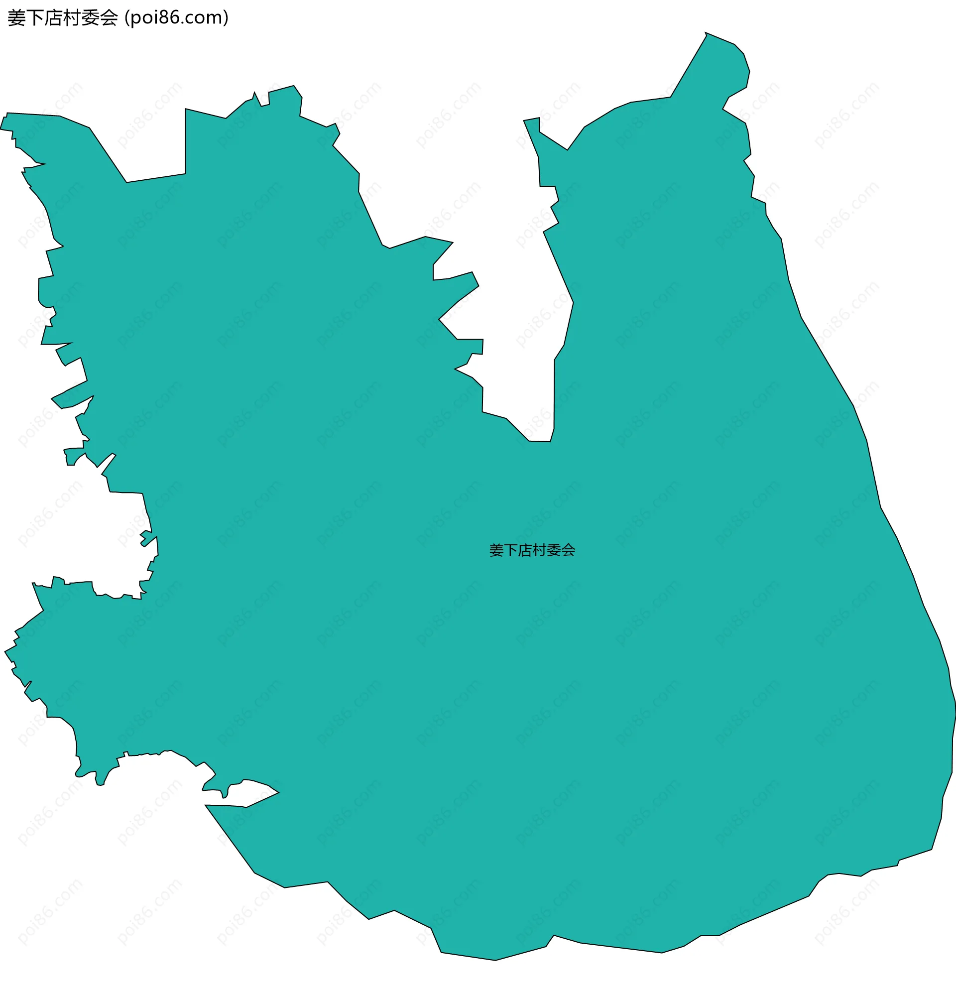 姜下店村委会边界地图
