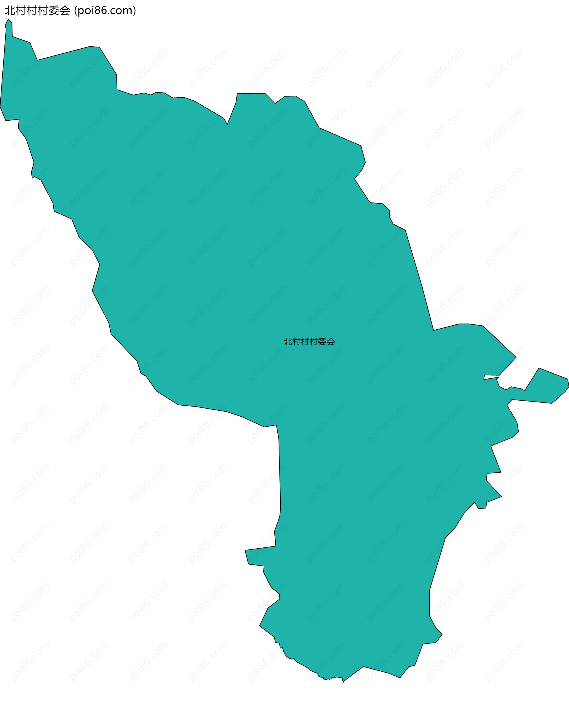 北村村村委会边界地图