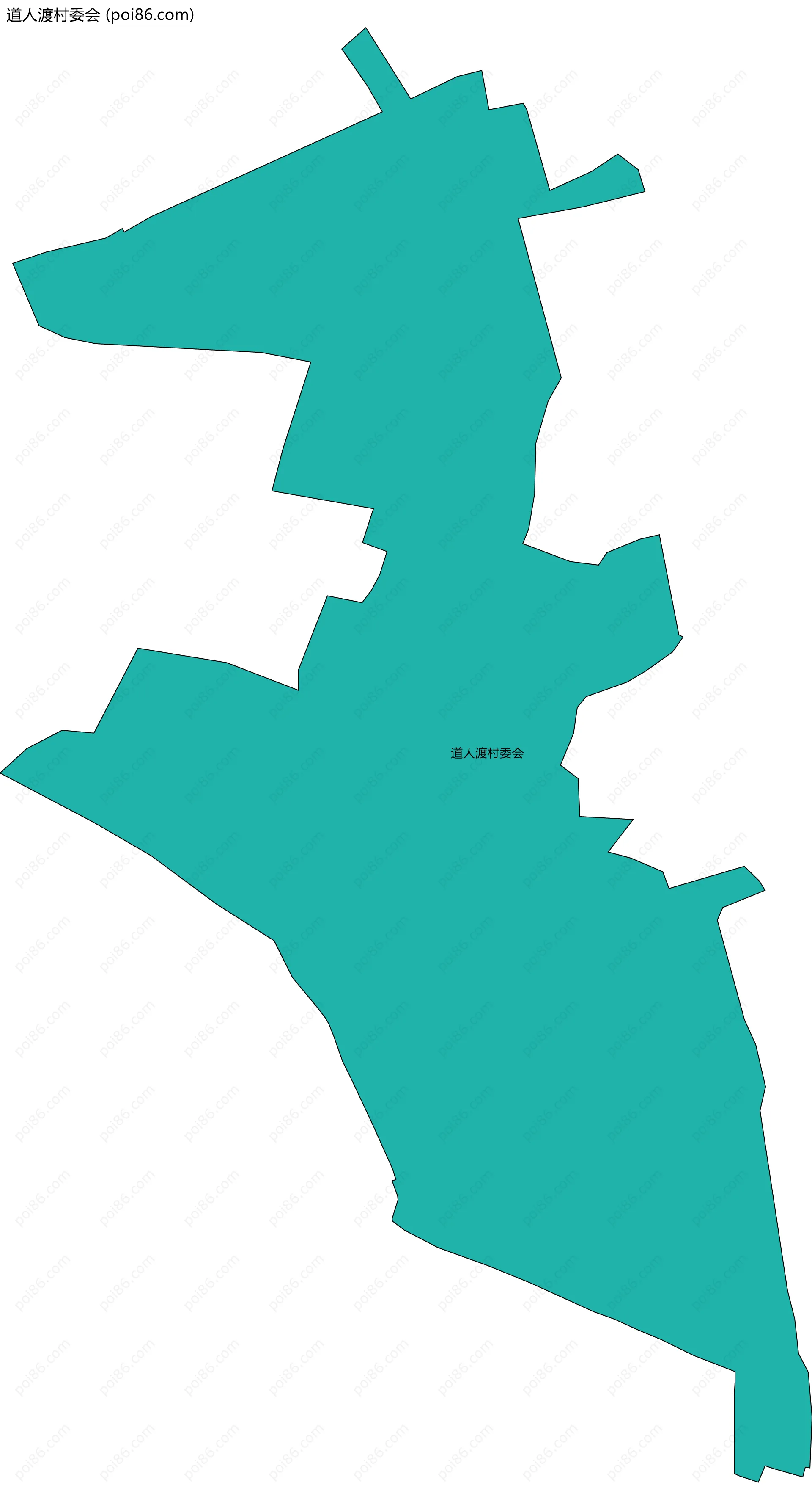 道人渡村委会边界地图