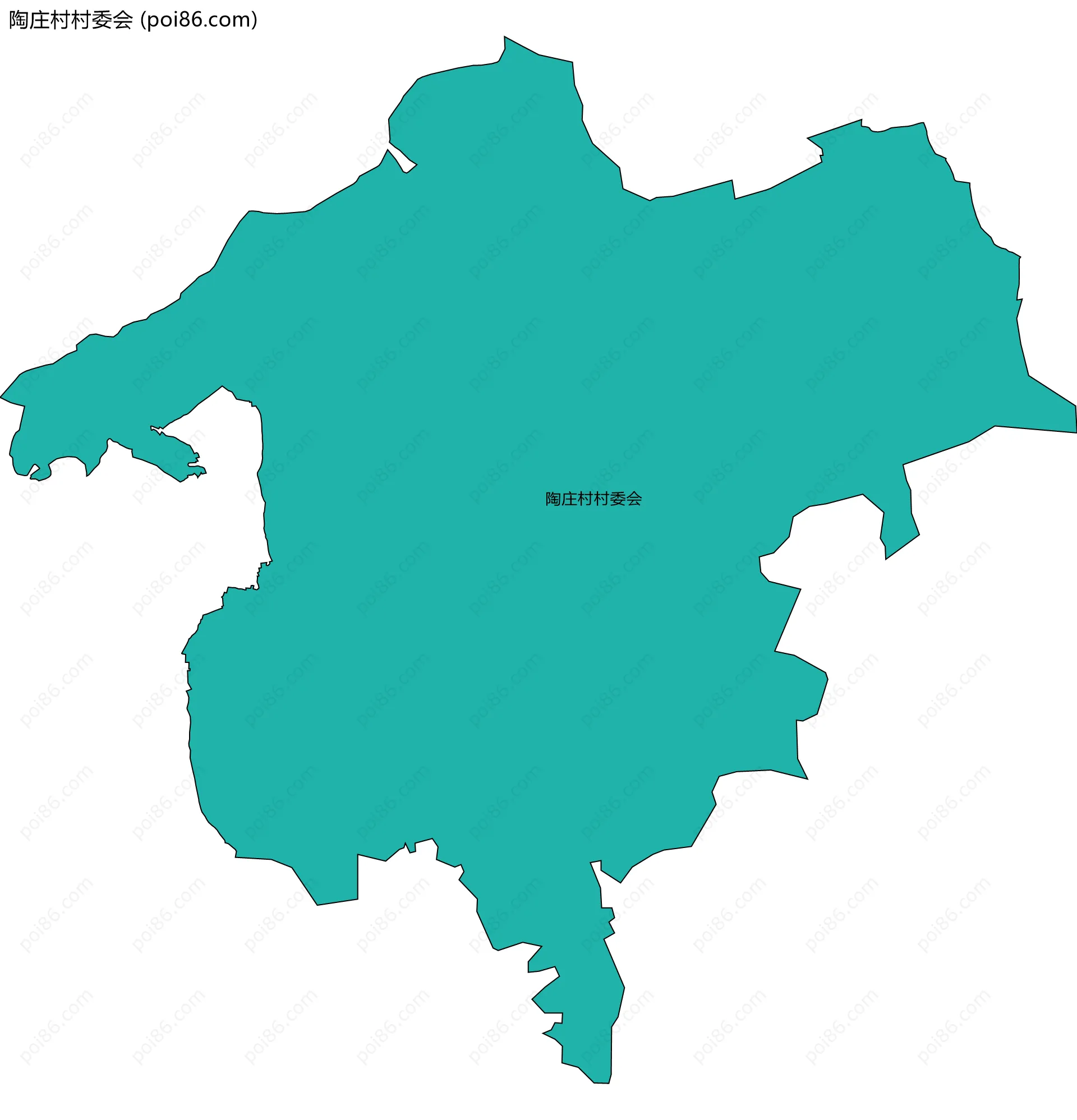 陶庄村村委会边界地图