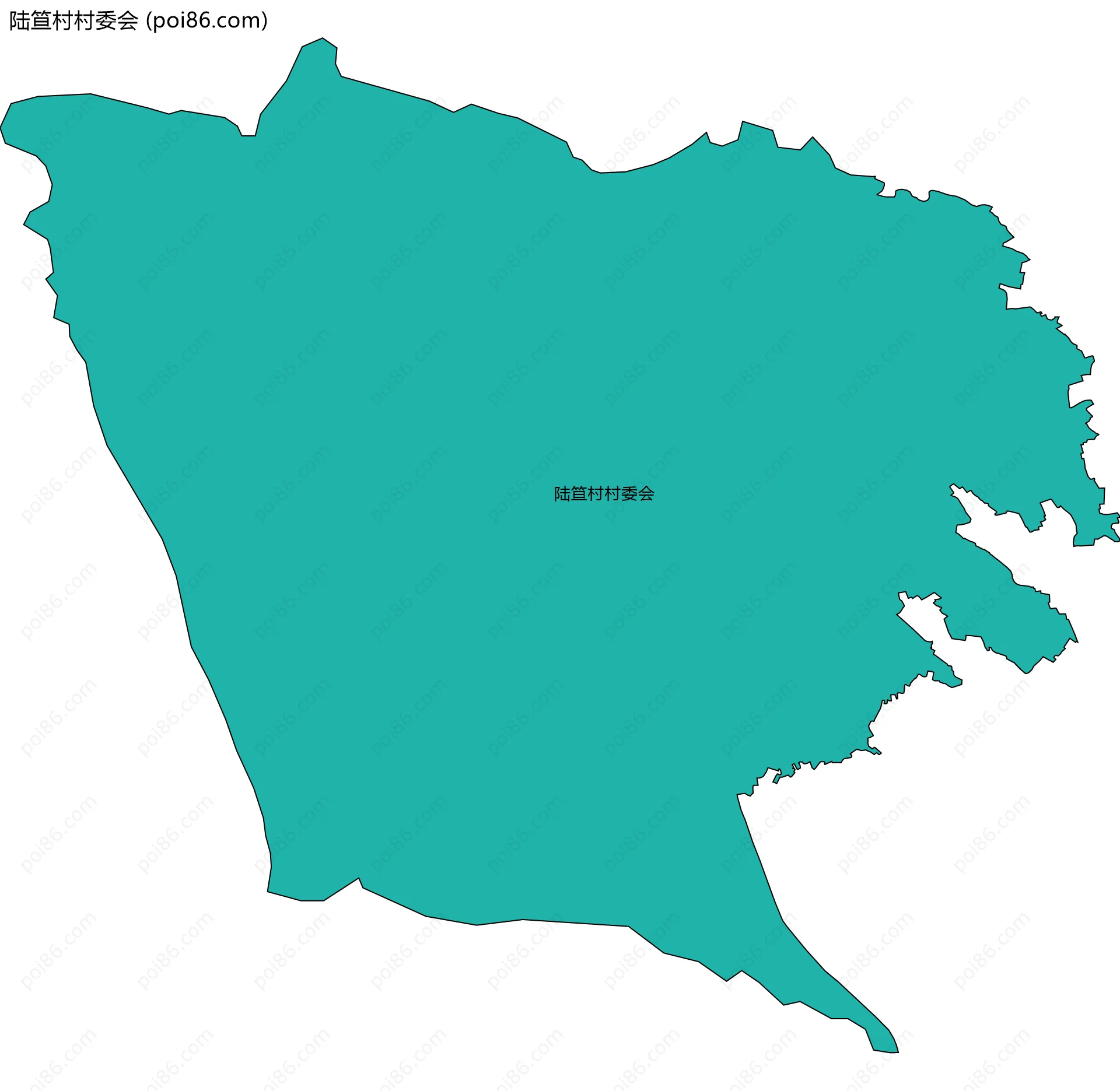 陆笪村村委会边界地图