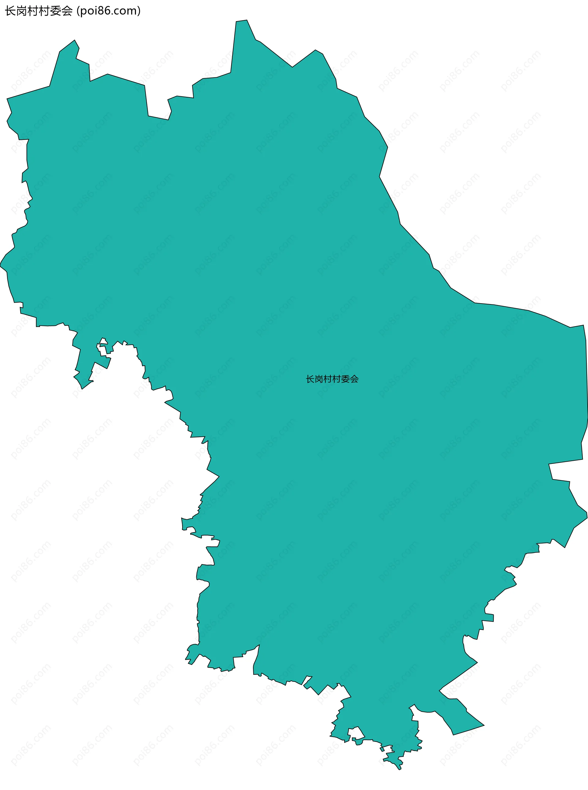 长岗村村委会边界地图