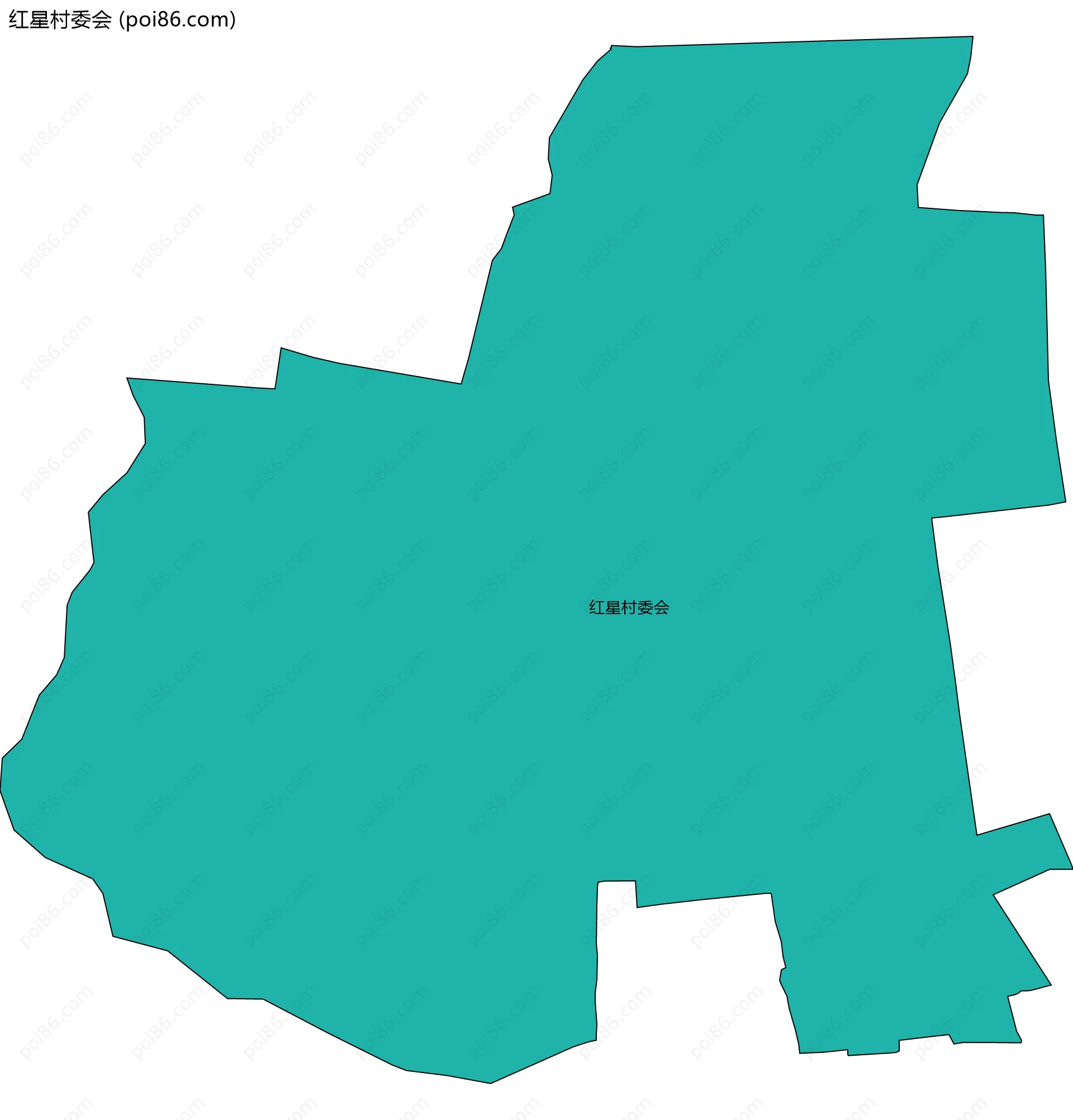 红星村委会边界地图