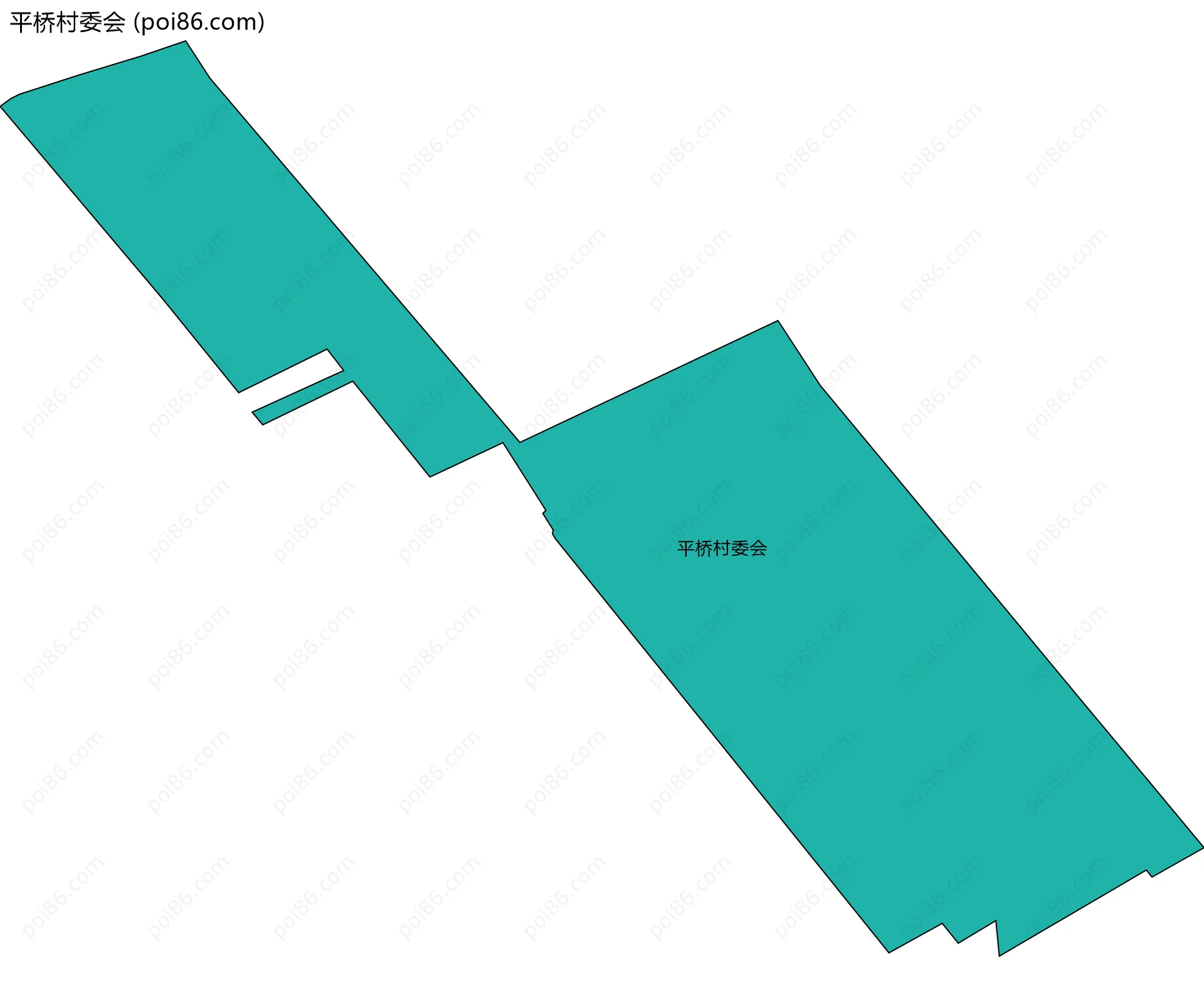 平桥村委会边界地图