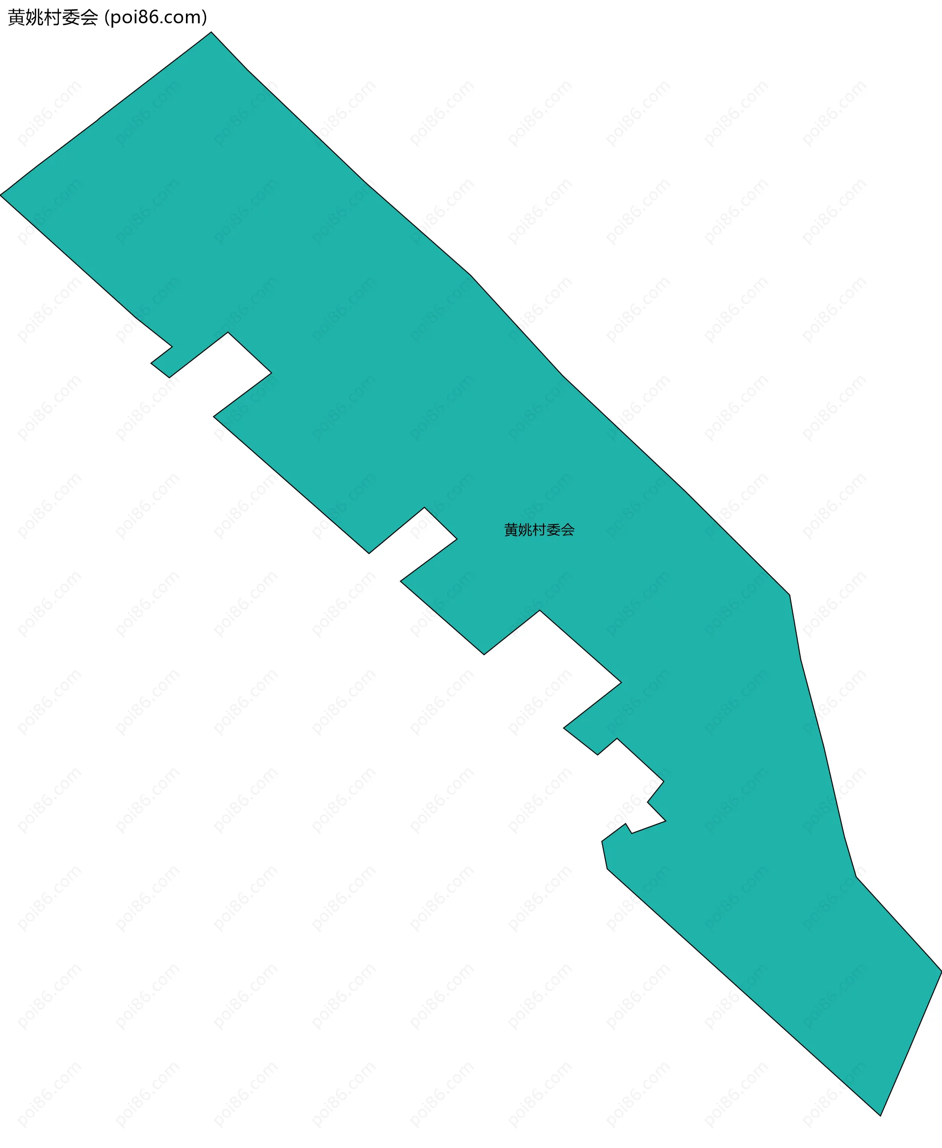 黄姚村委会边界地图