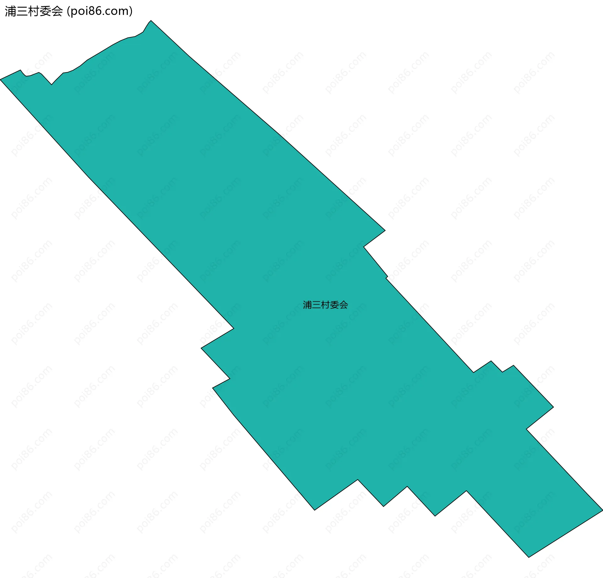 浦三村委会边界地图
