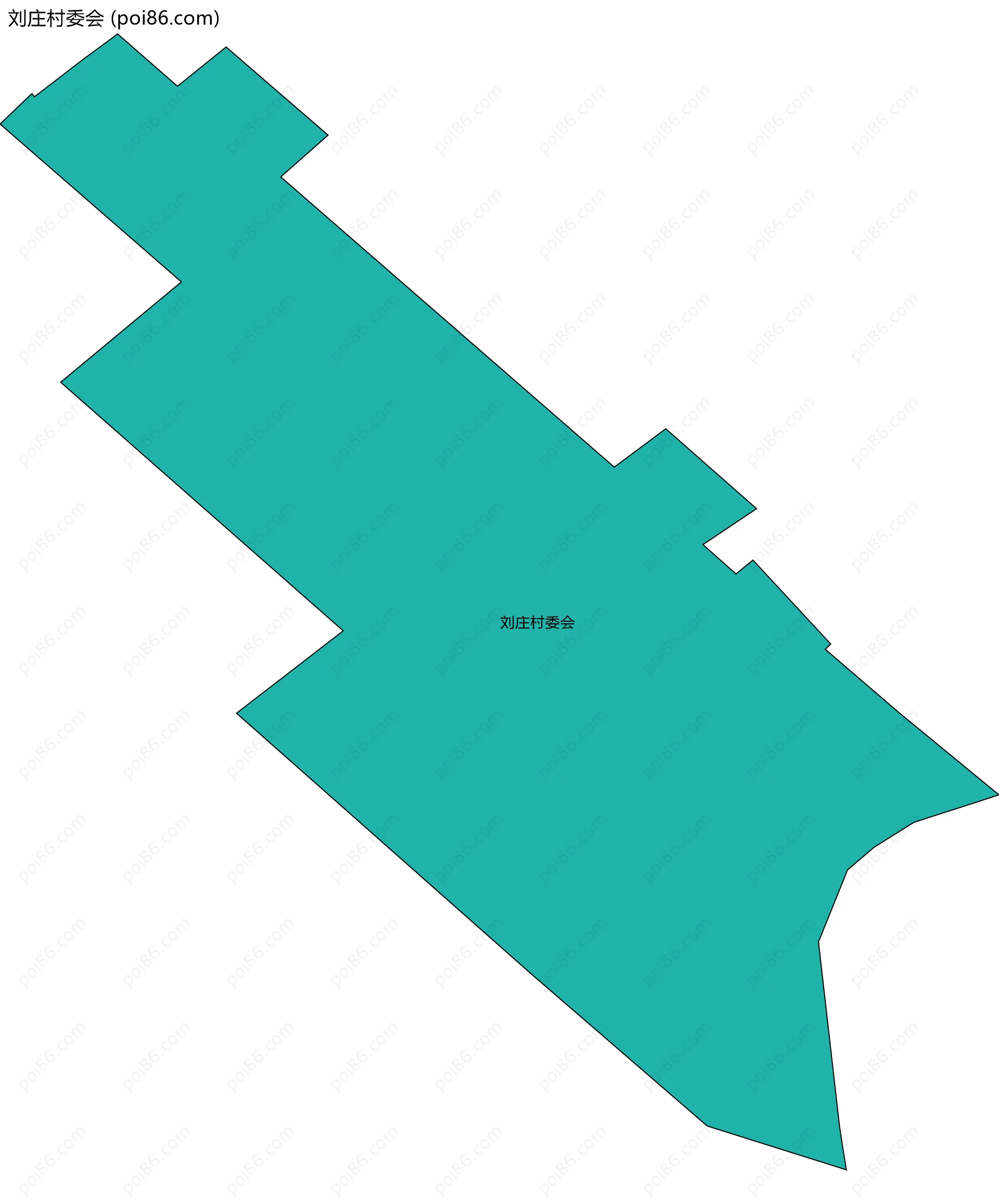 刘庄村委会边界地图