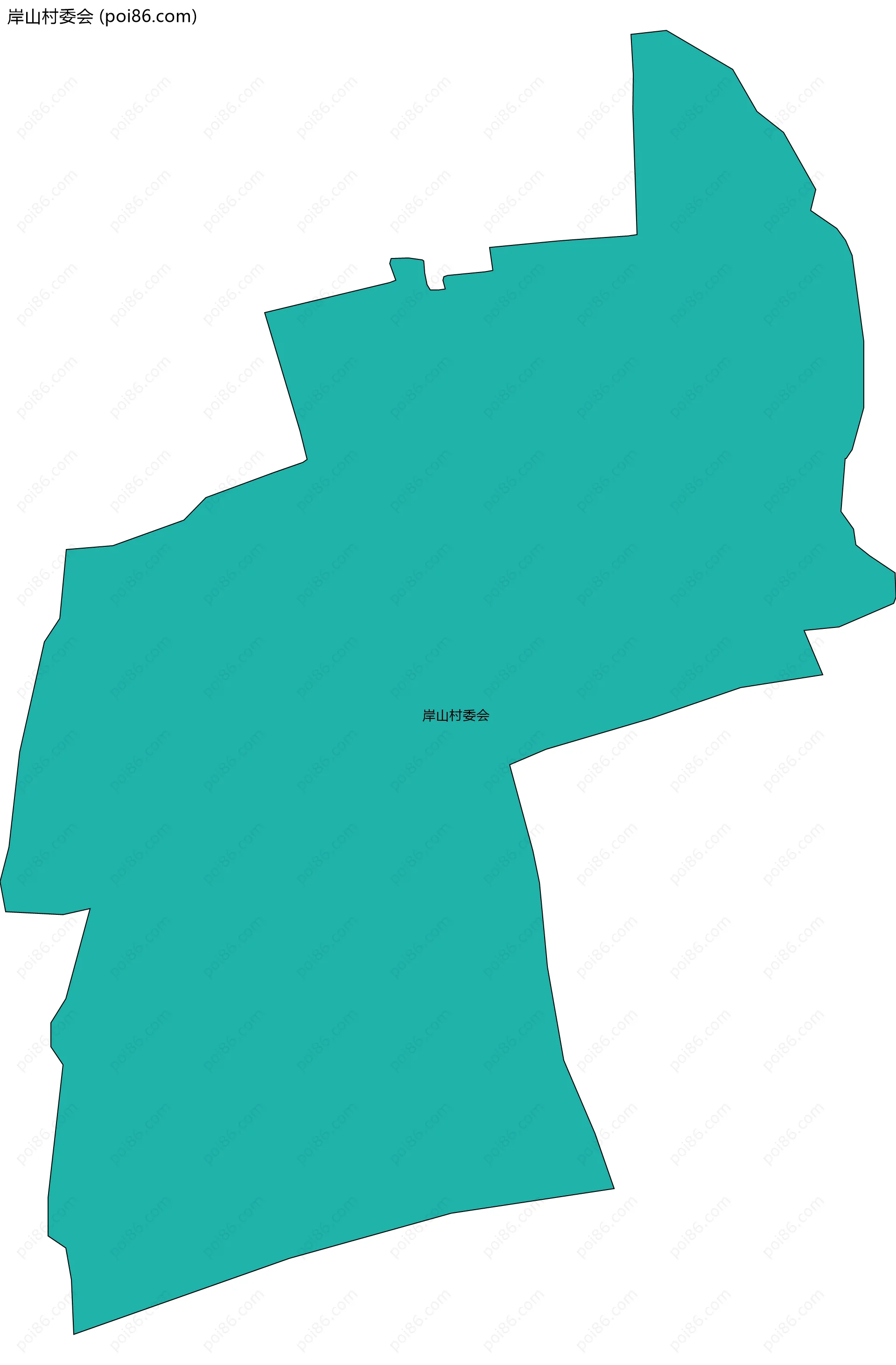 岸山村委会边界地图