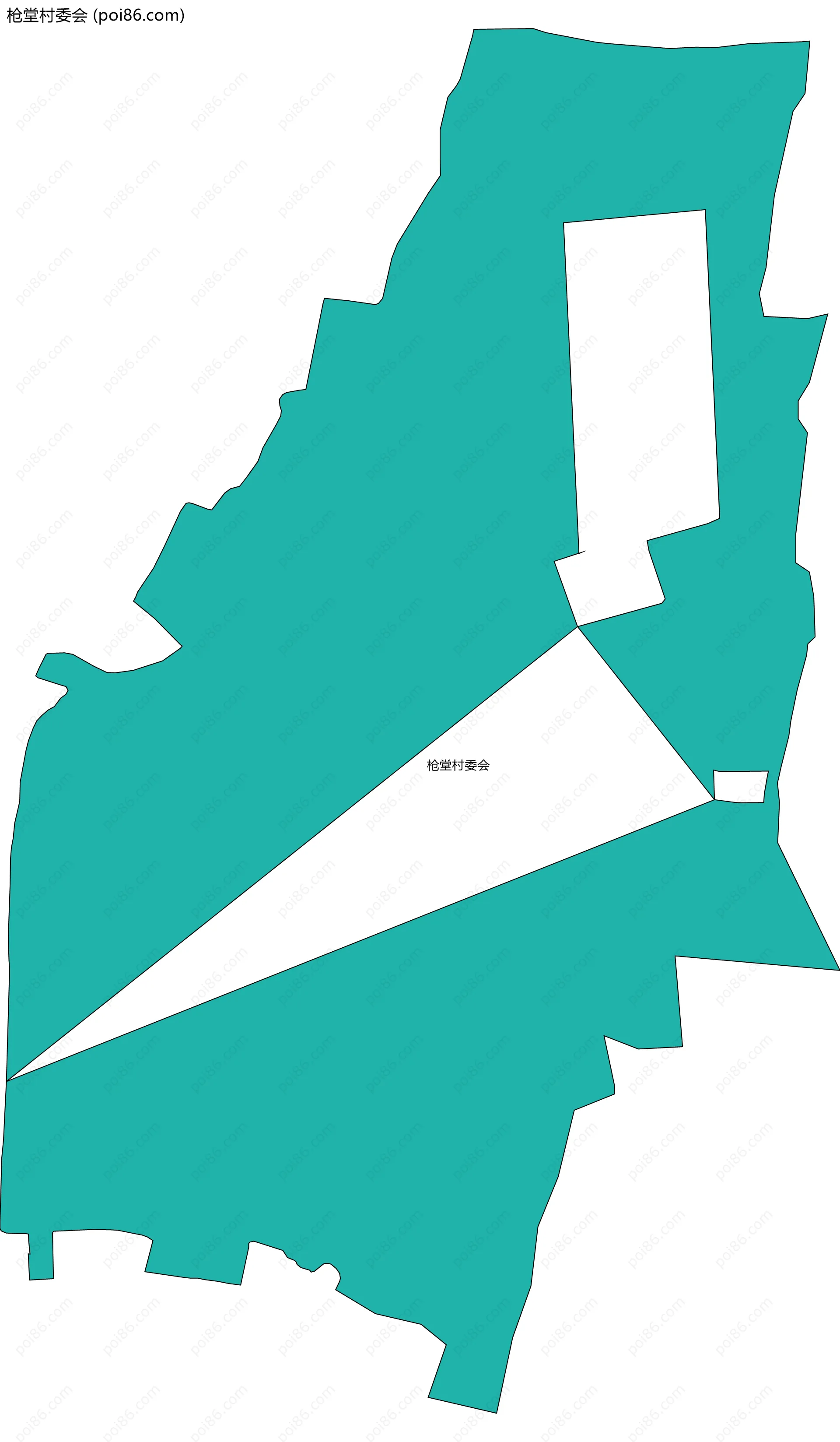 枪堂村委会边界地图