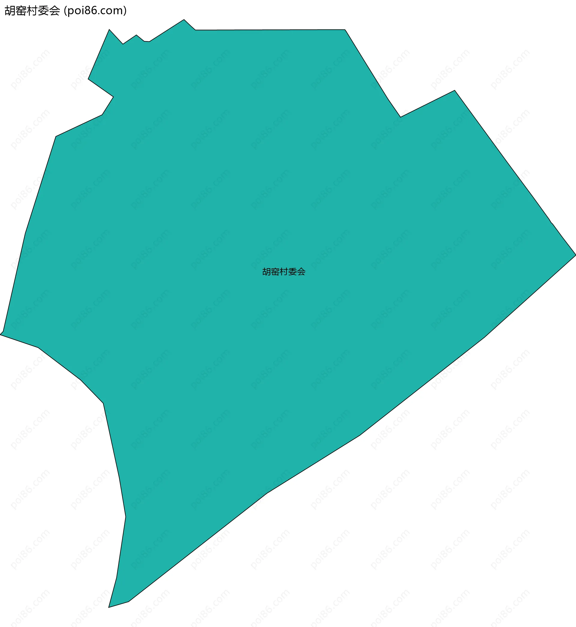 胡窑村委会边界地图