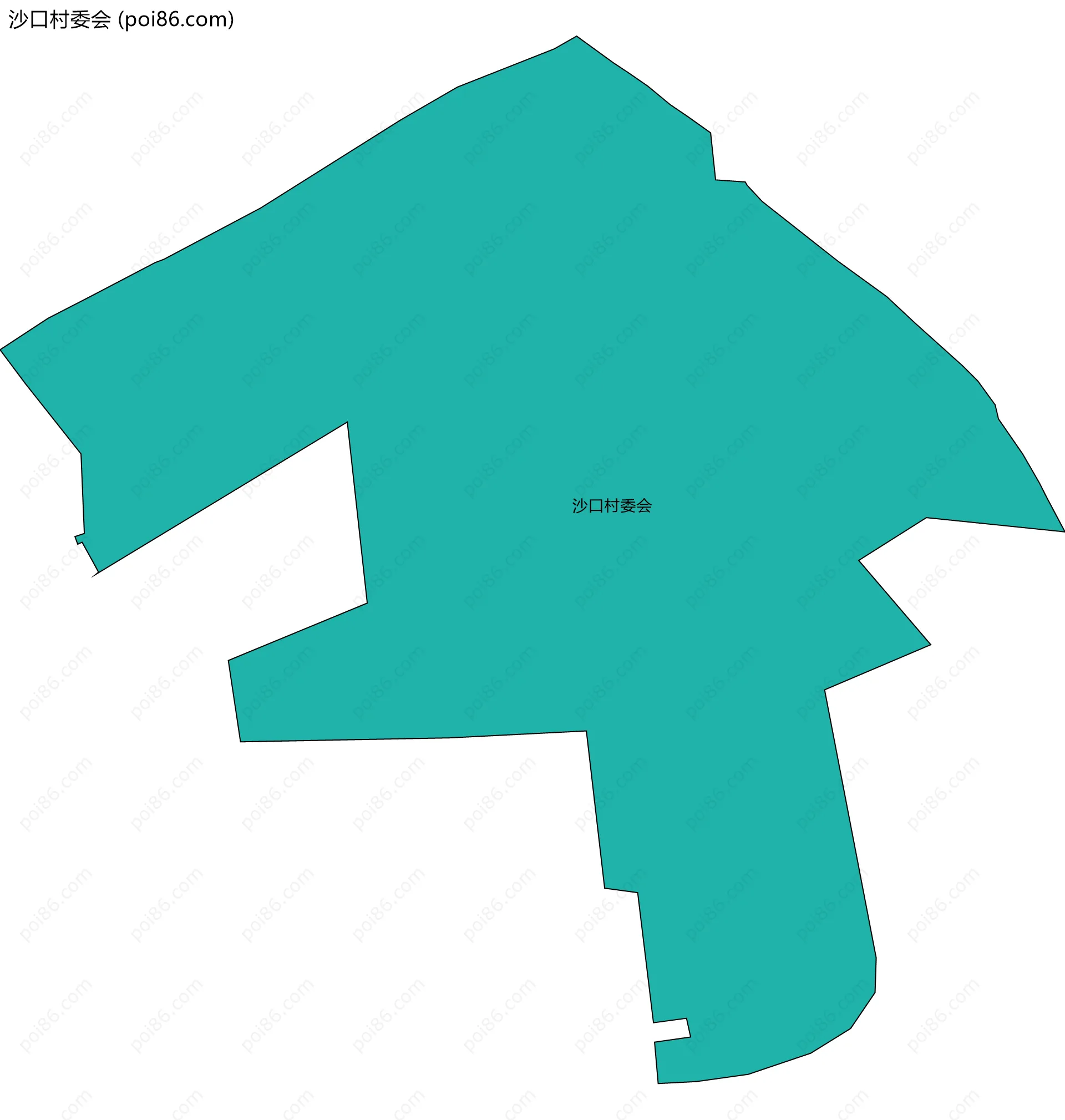 沙口村委会边界地图