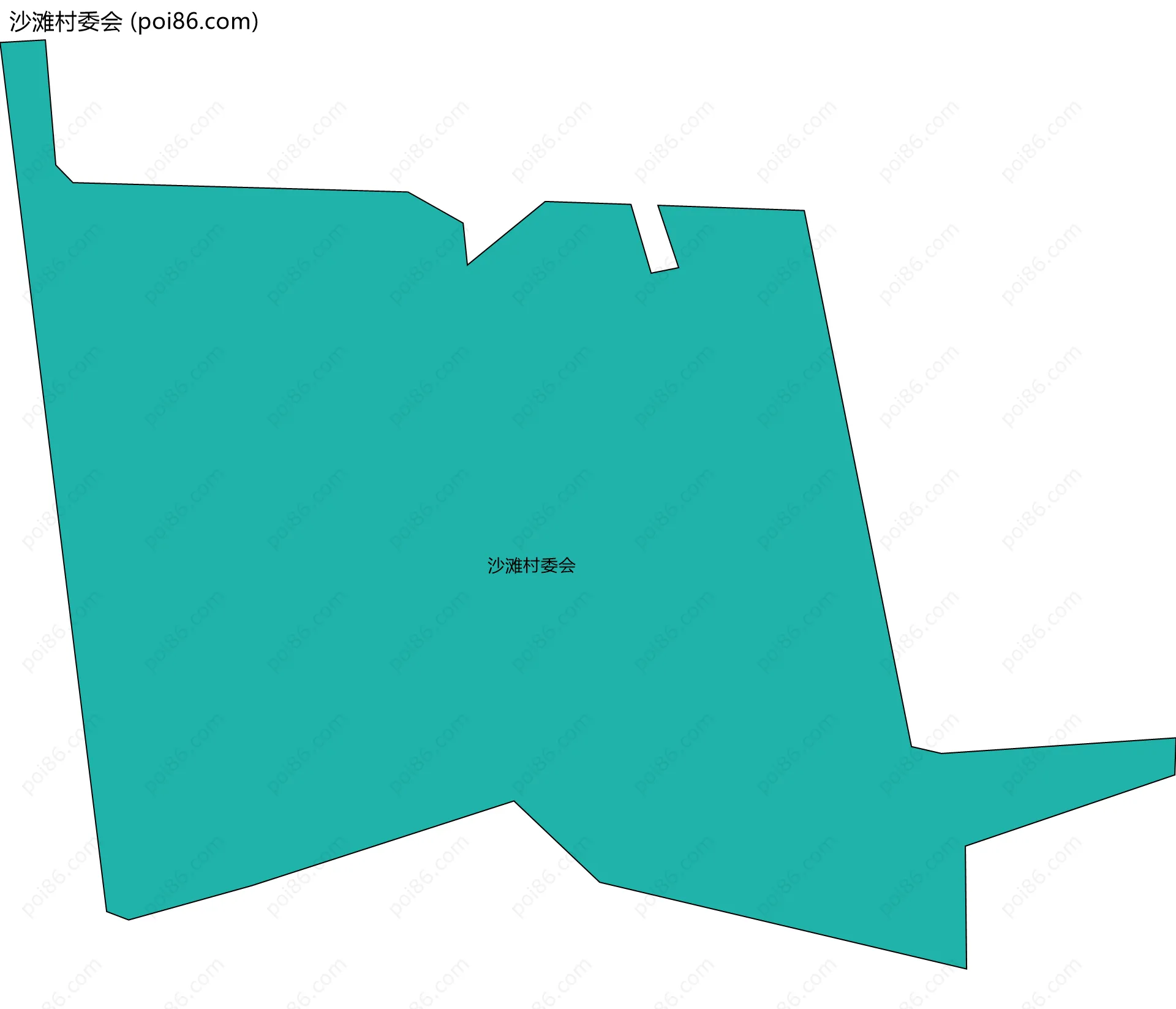 沙滩村委会边界地图