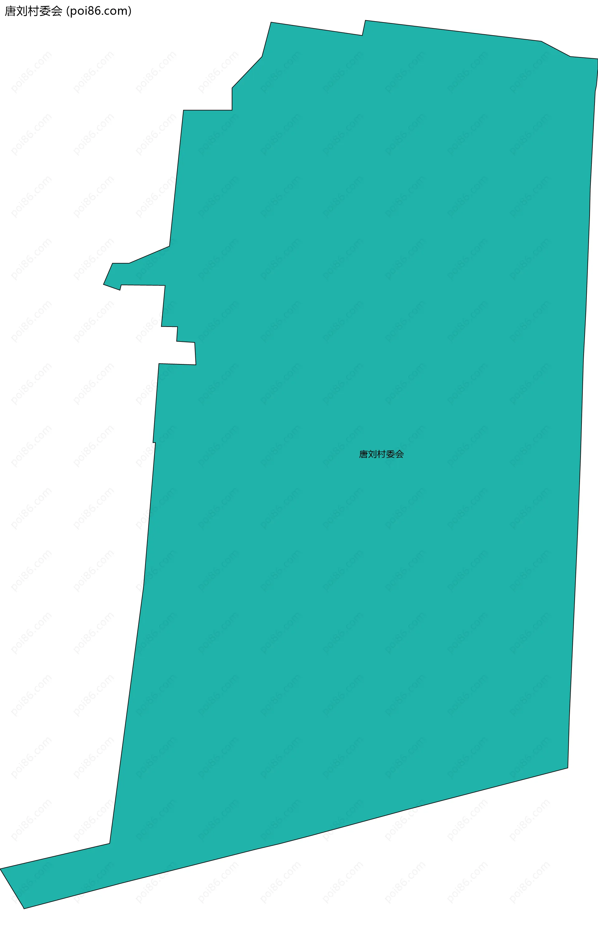 唐刘村委会边界地图