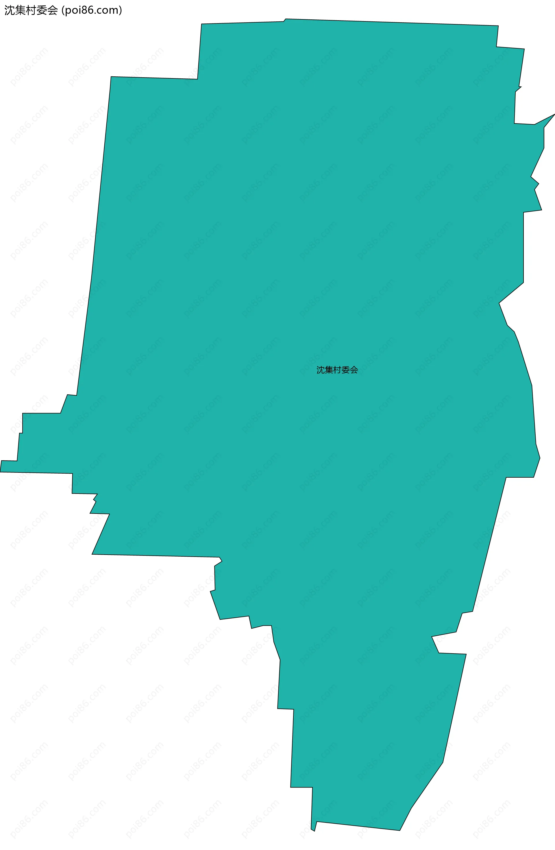 沈集村委会边界地图