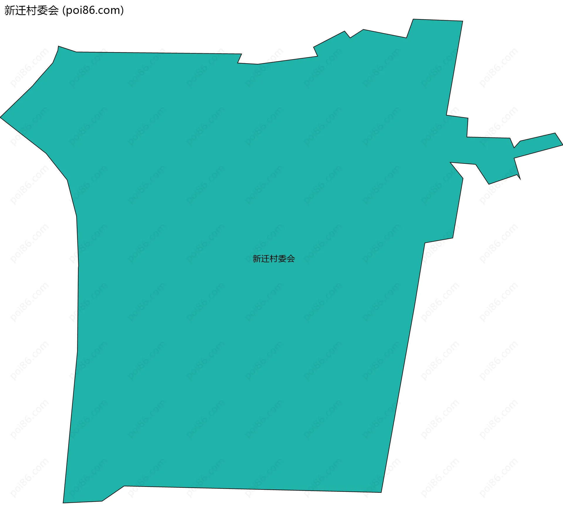新迁村委会边界地图