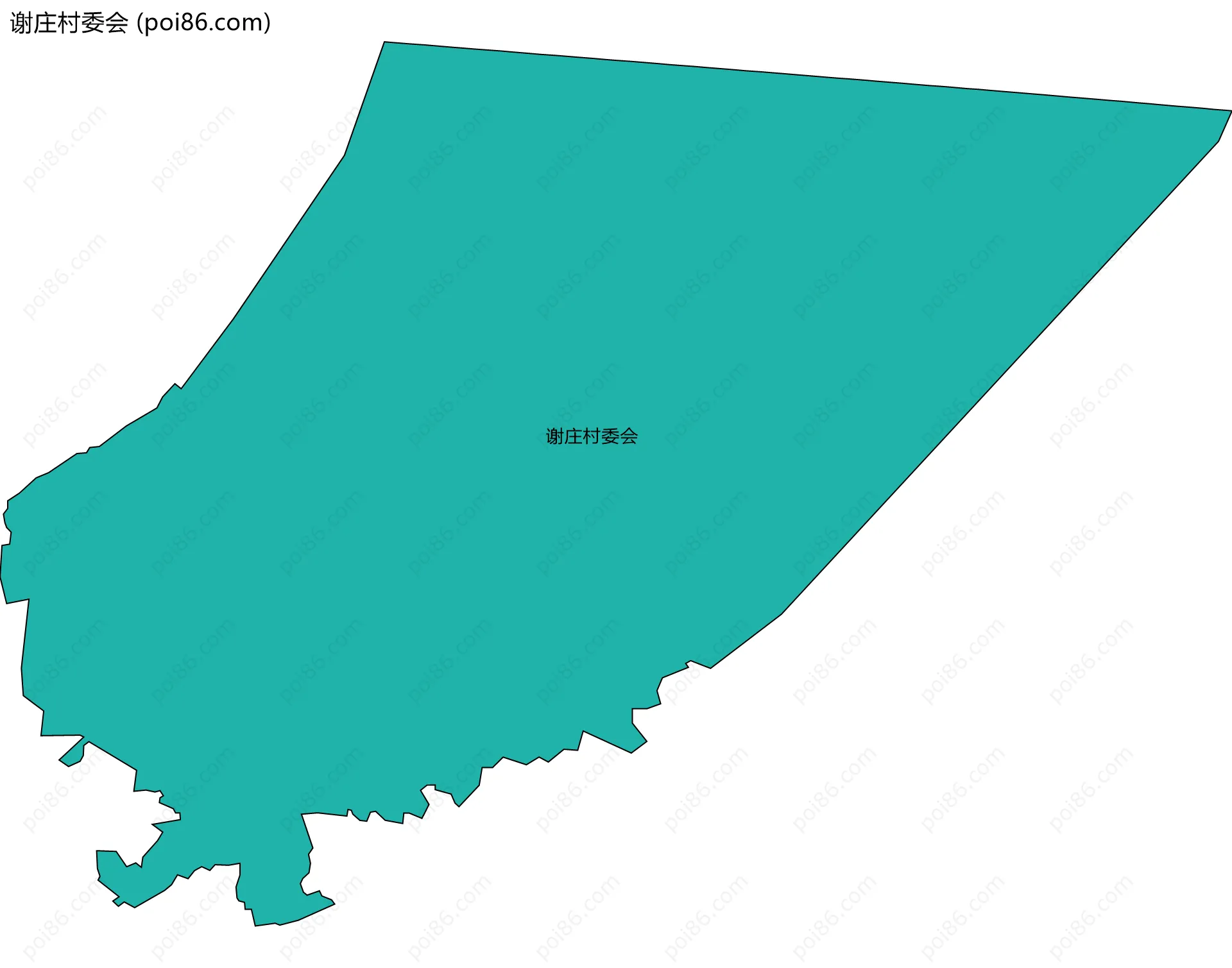谢庄村委会边界地图