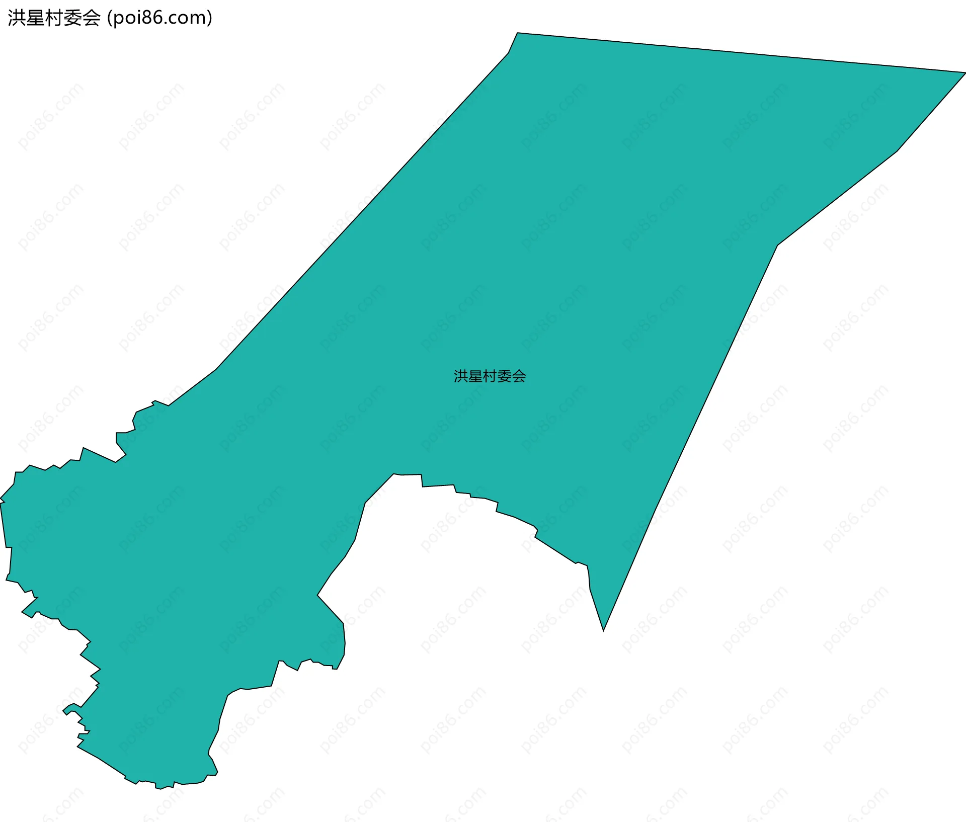 洪星村委会边界地图