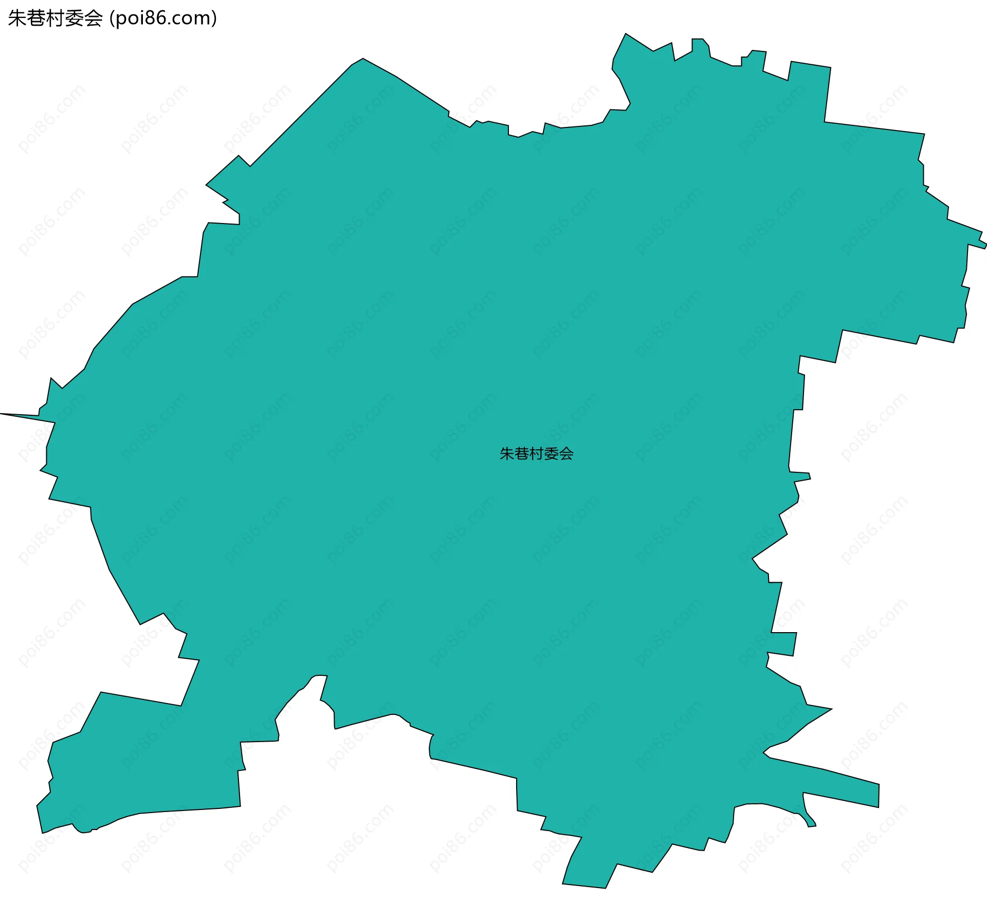 朱巷村委会边界地图