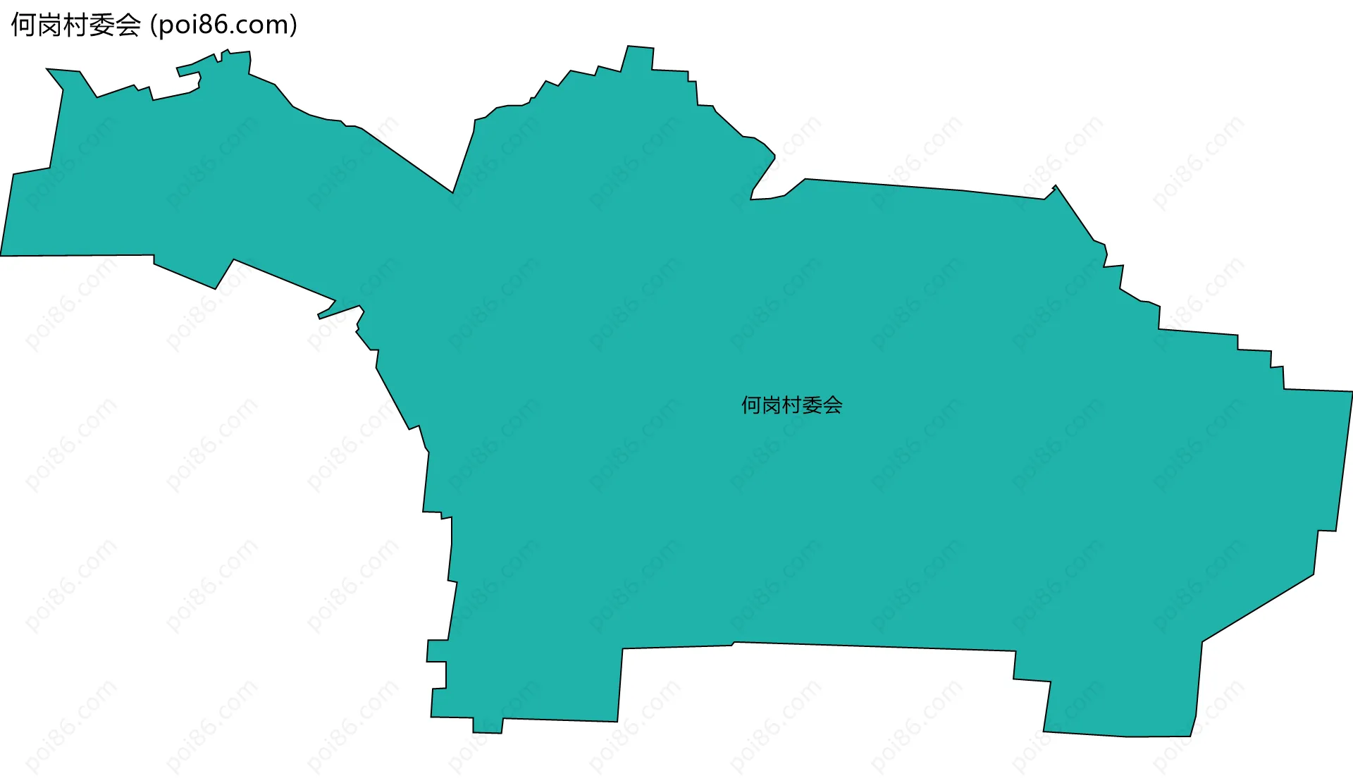 何岗村委会边界地图