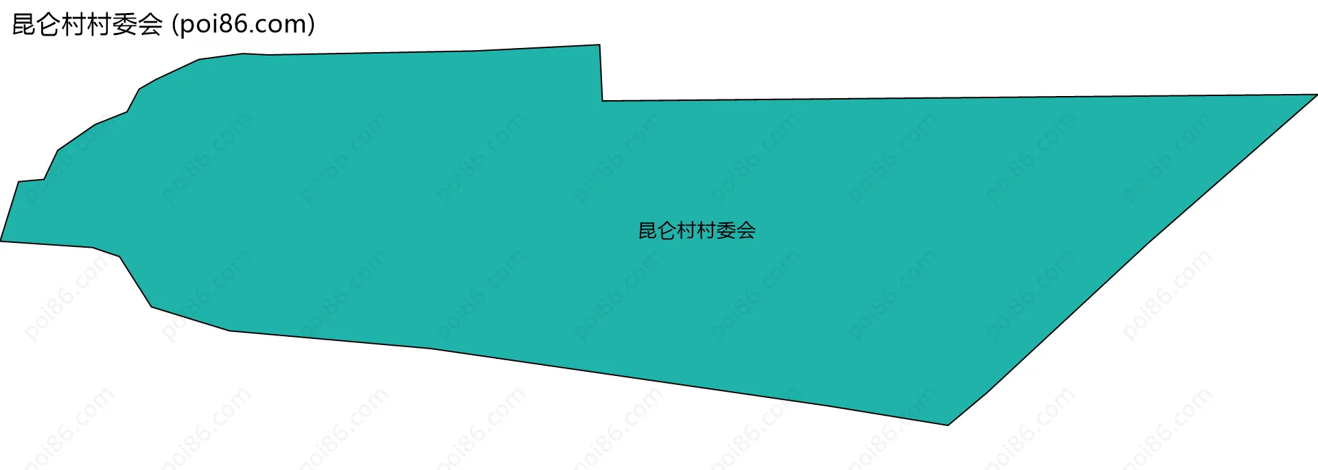 昆仑村村委会边界地图