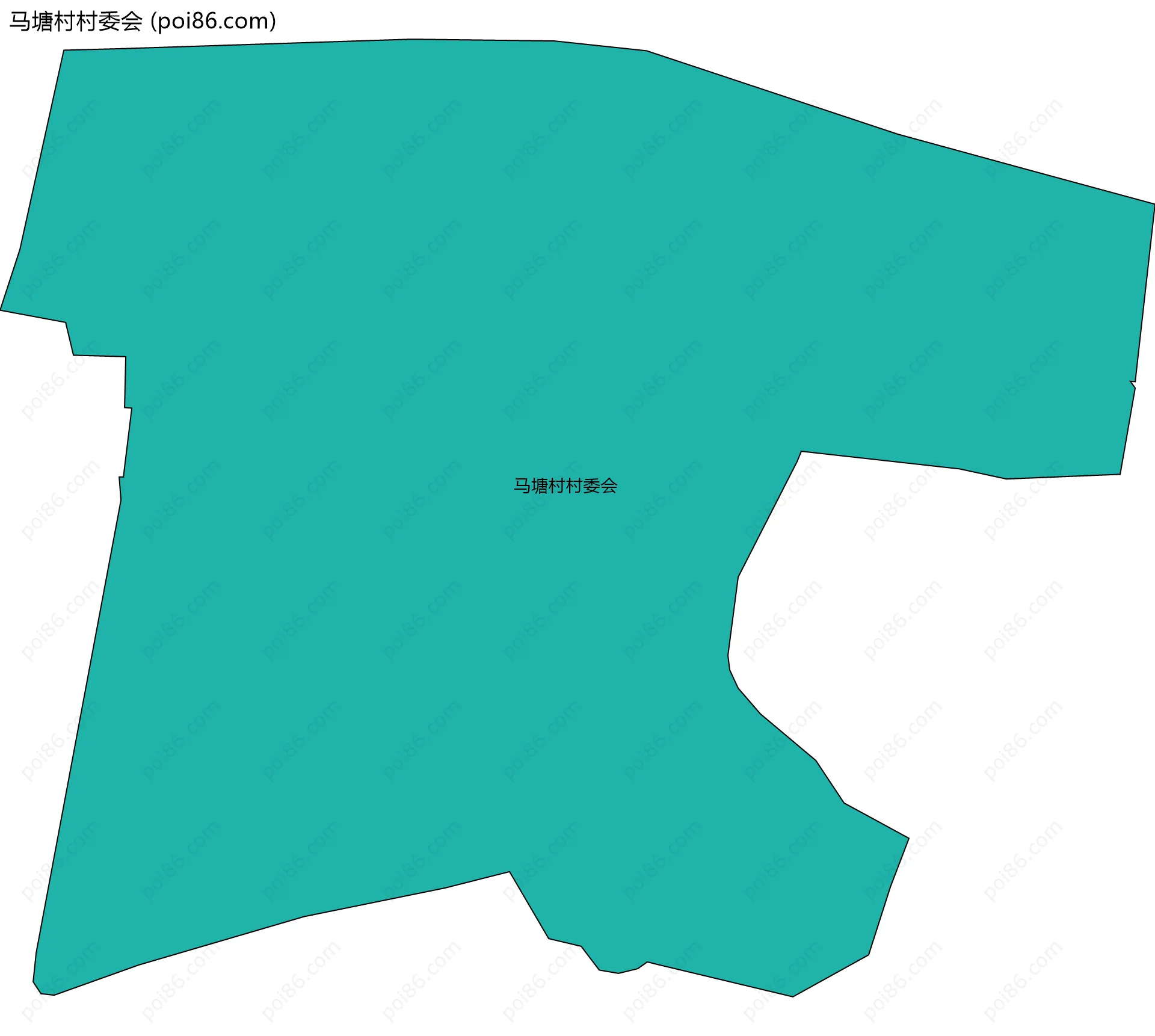 马塘村村委会边界地图