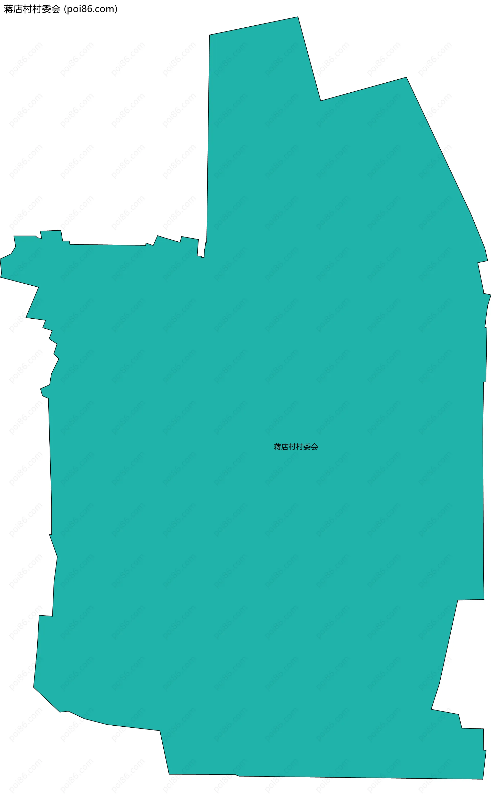 蒋店村村委会边界地图