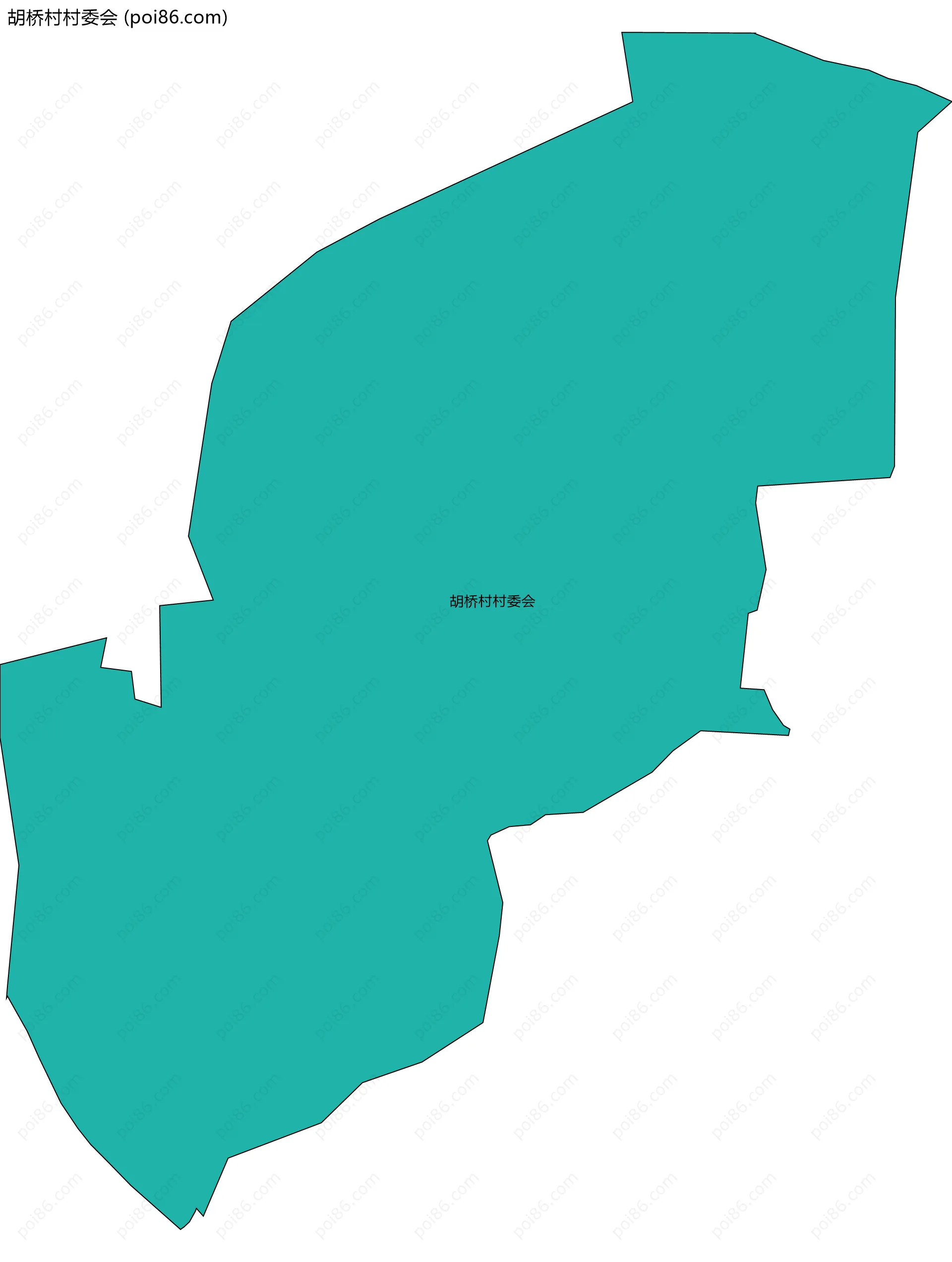 胡桥村村委会边界地图