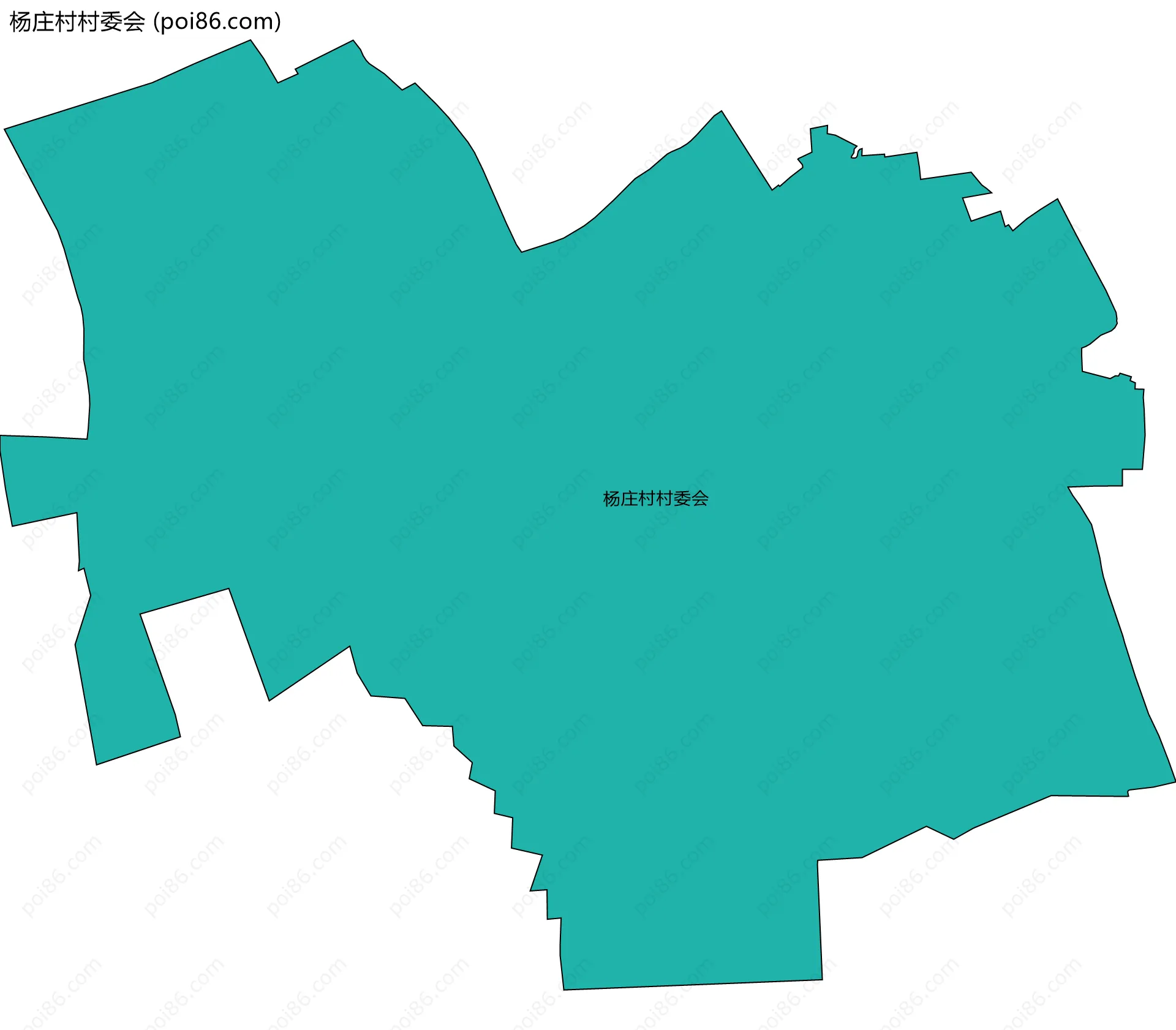 杨庄村村委会边界地图