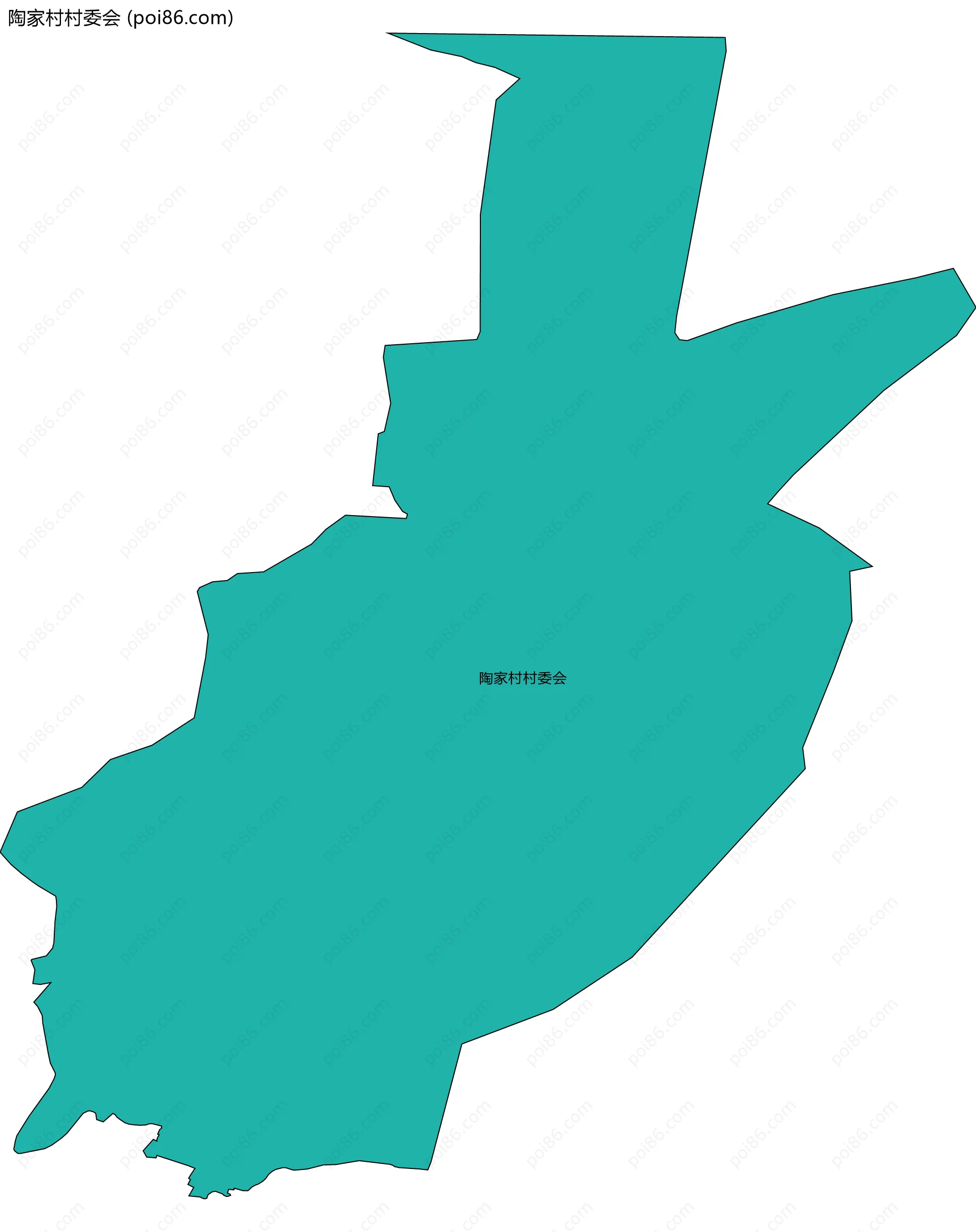 陶家村村委会边界地图