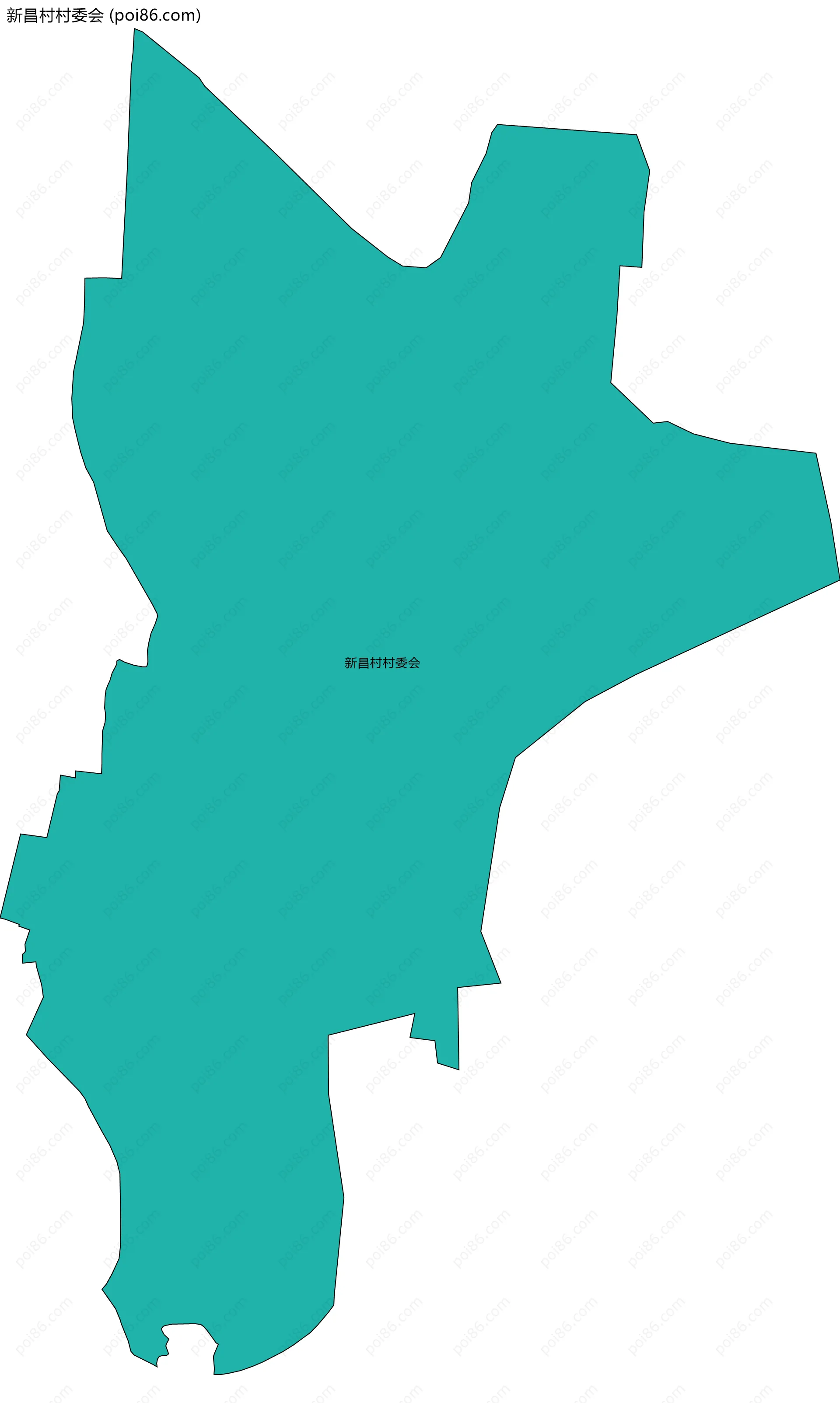 新昌村村委会边界地图