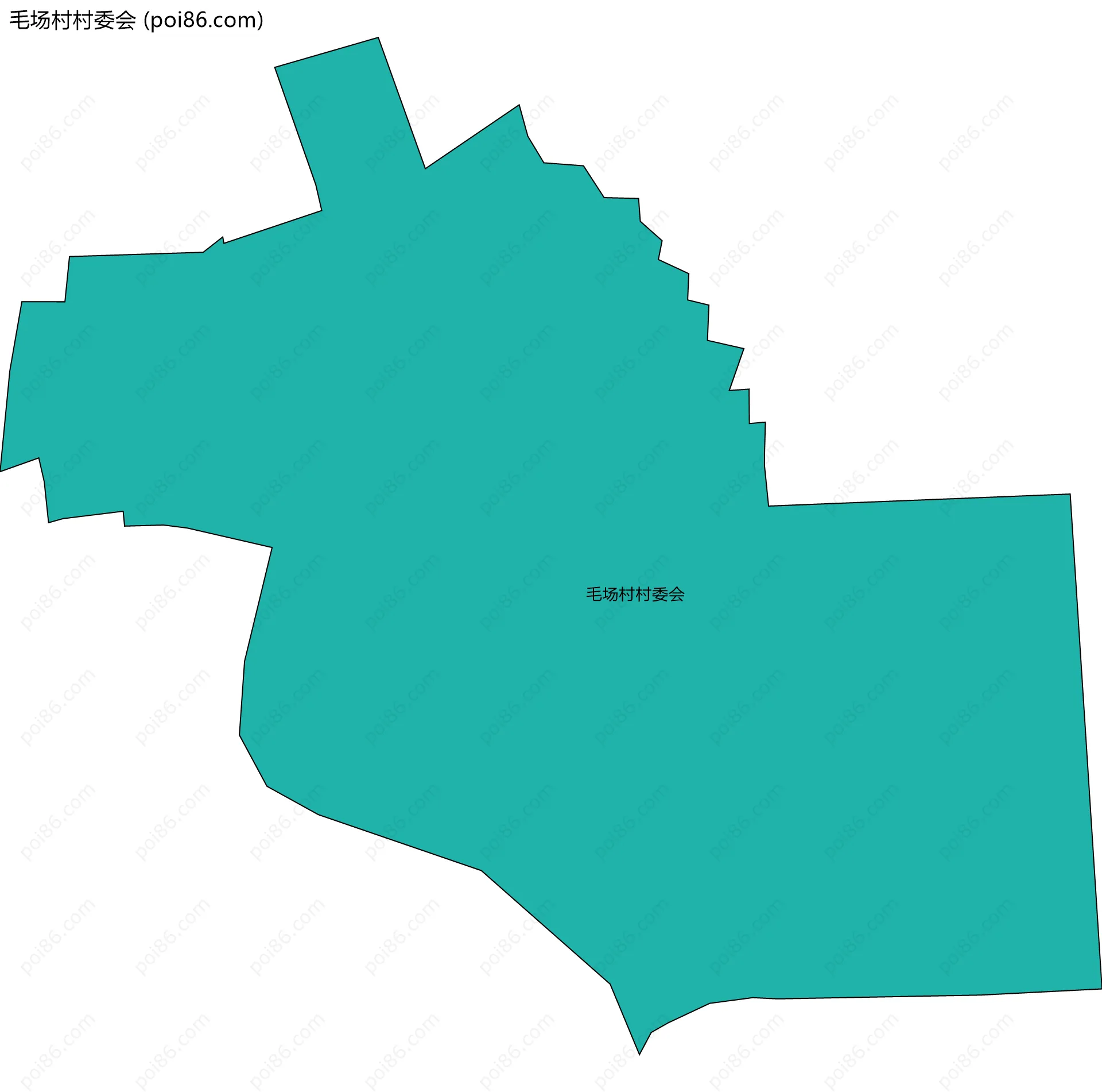 毛场村村委会边界地图
