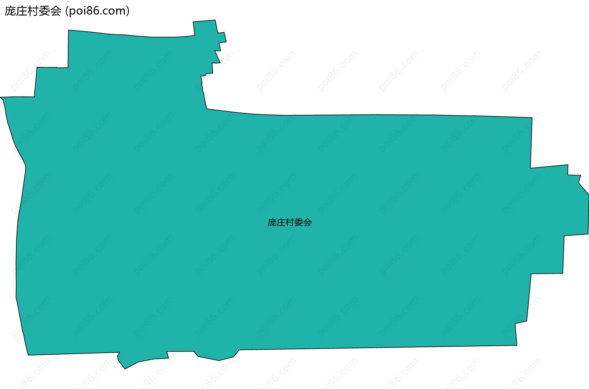 庞庄村委会边界地图