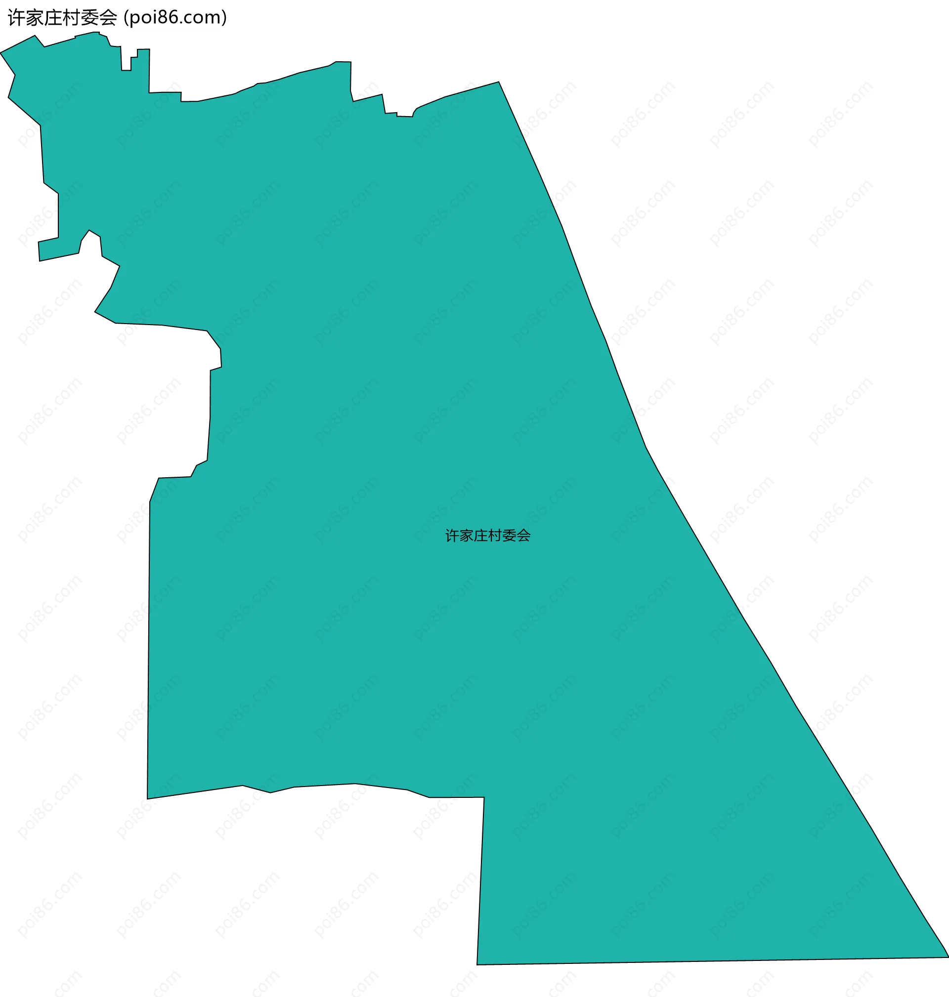 许家庄村委会边界地图