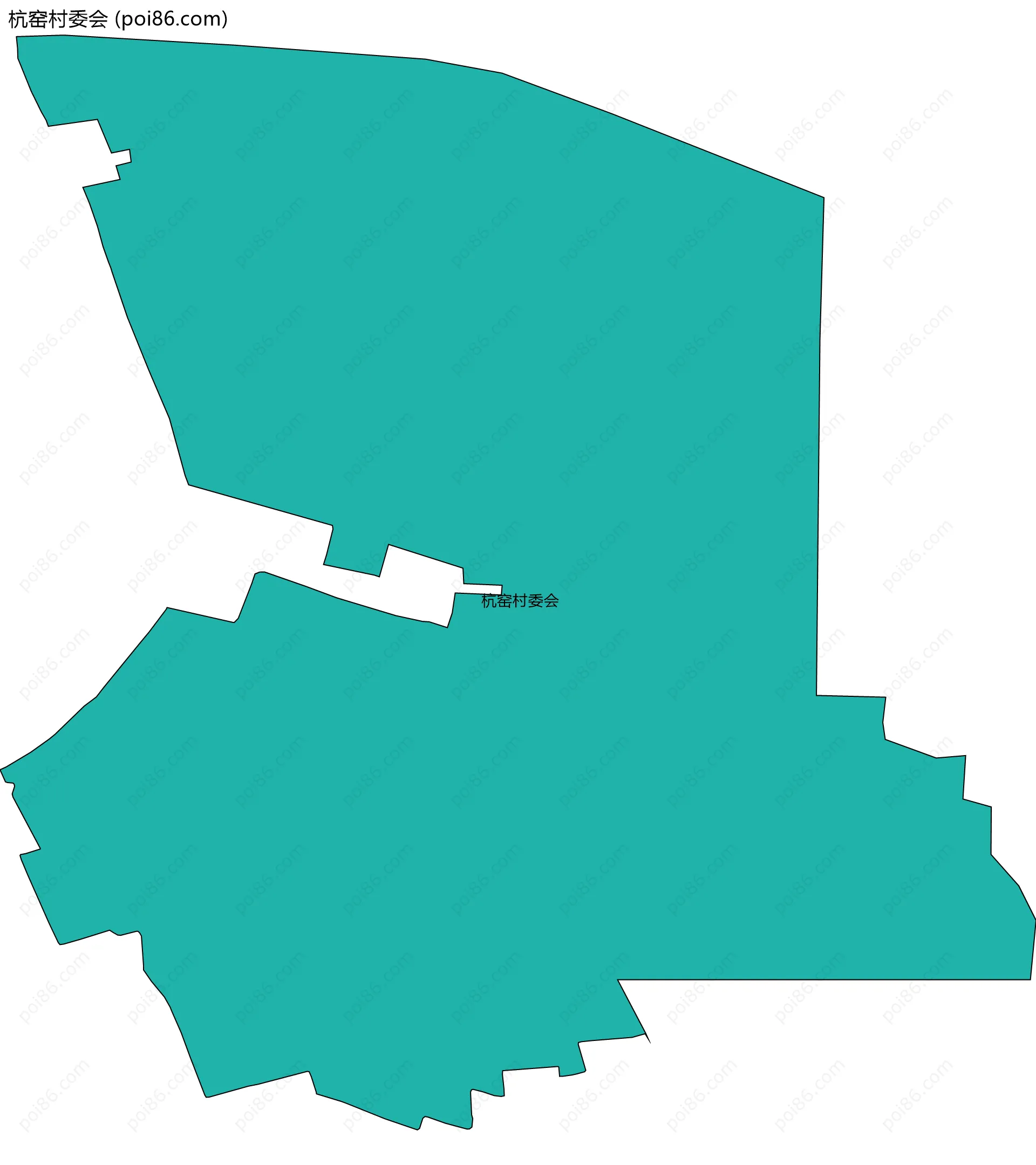 杭窑村委会边界地图