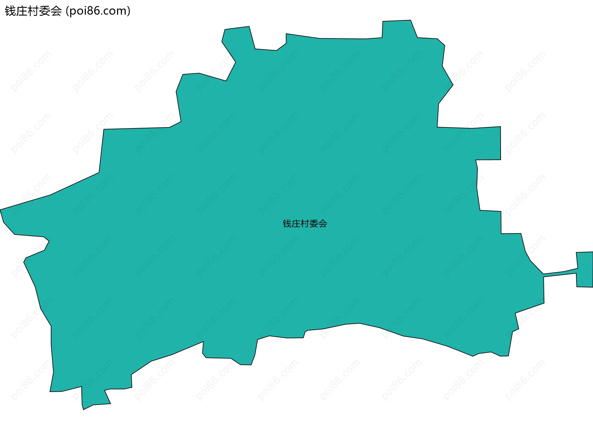 钱庄村委会边界地图