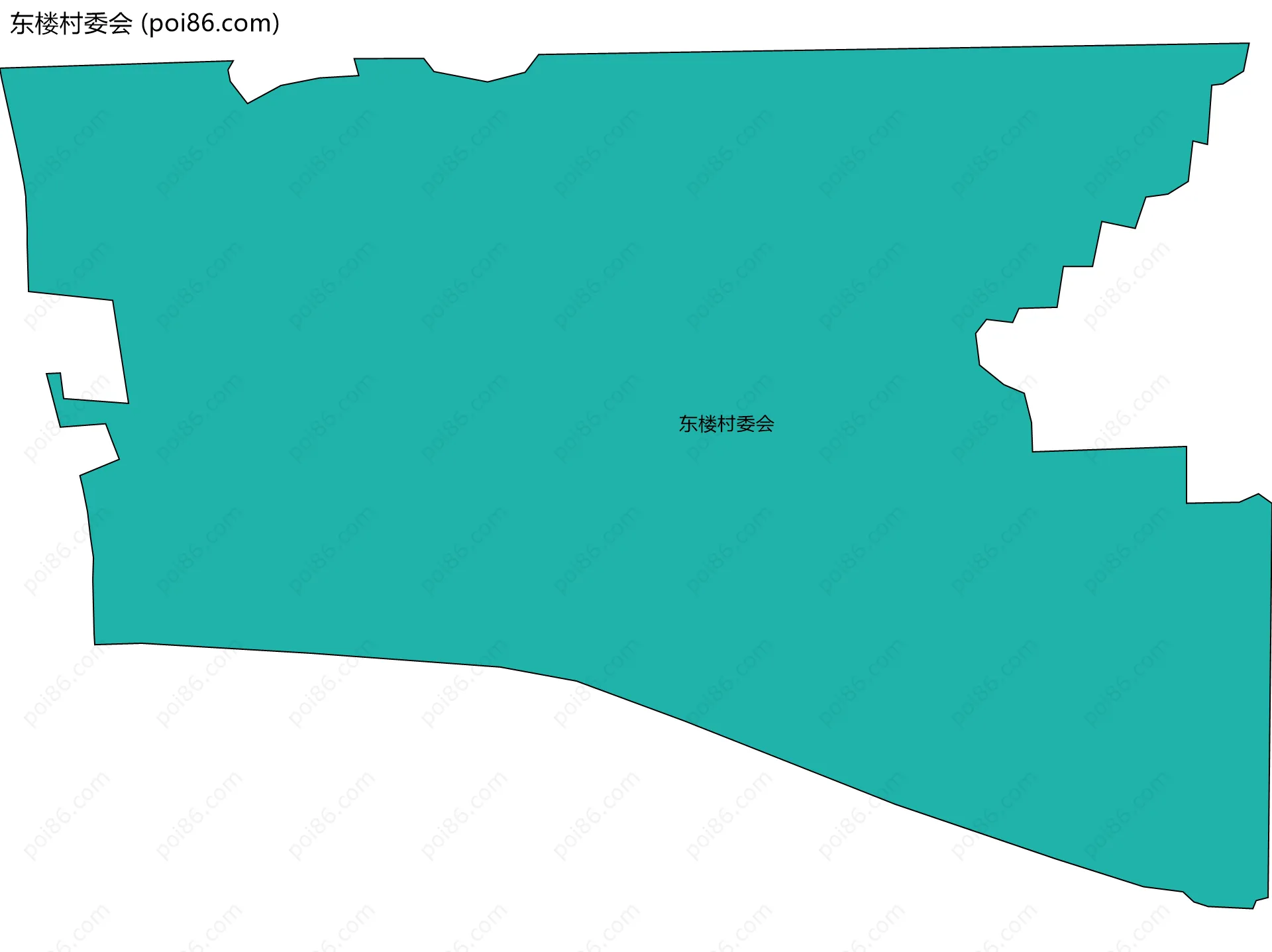 东楼村委会边界地图